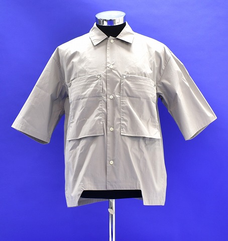 【新品】 PORTVEL (ポートヴェル) S/S SHIRT 半袖シャツ ワイド ワークシャツ GREY 3 MADE IN JAPAN　NULABEL（ニューレーベル）｜used select shop Greed