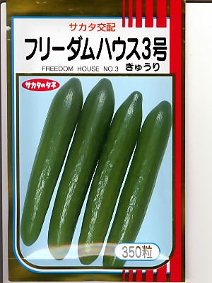 黄瓜 サカタ掛け合わせ フリーダムハウス３号 サカタのタネの黄瓜種です。