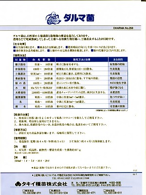 ダルマ菌　１０リットル　＜ダルマ菌は有用微生物群です。＞