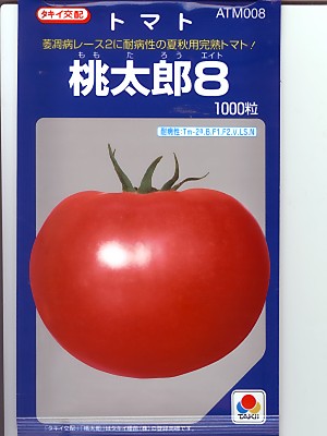 赤茄子種 タキイ掛け合わせ 桃太郎８  タキイ種苗の赤茄子種です。種の通信販売は緑であることデポ