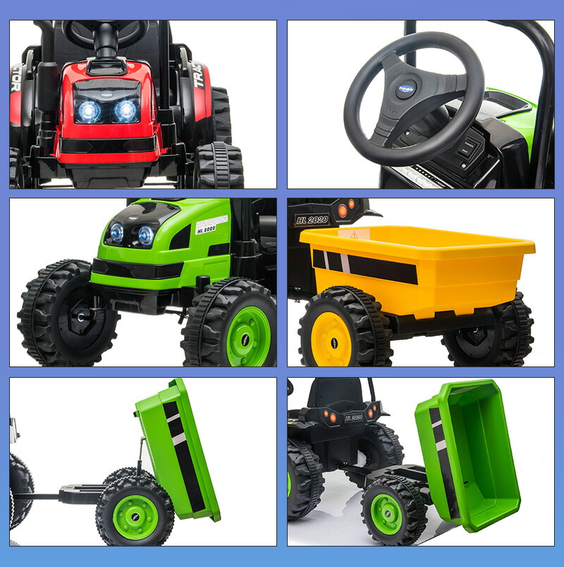 乗用ラジコン 大型 トラクター クルマ 乗用玩具 6v はたらく車 ペダル走行 後輪ｗモーター 車 7ah 電動乗用玩具 抗菌ハンドル