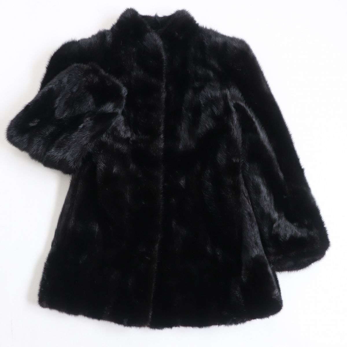 美品　ミンクコート　超柔らか　袖太デザイン　毛質艶やか　毛皮コート　美しい光沢 SURAINE 毛皮 最高級 ミンクコート ブラウン 毛艶 Lサイズ ふわふわ
