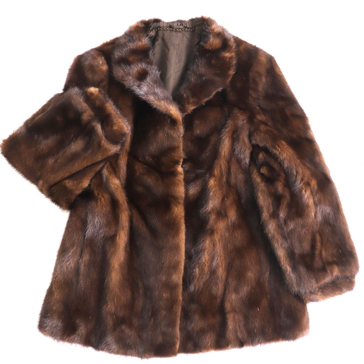 楽天市場】極美品☆MINK ミンク 本毛皮コート ブラウン 13号 毛質艶や