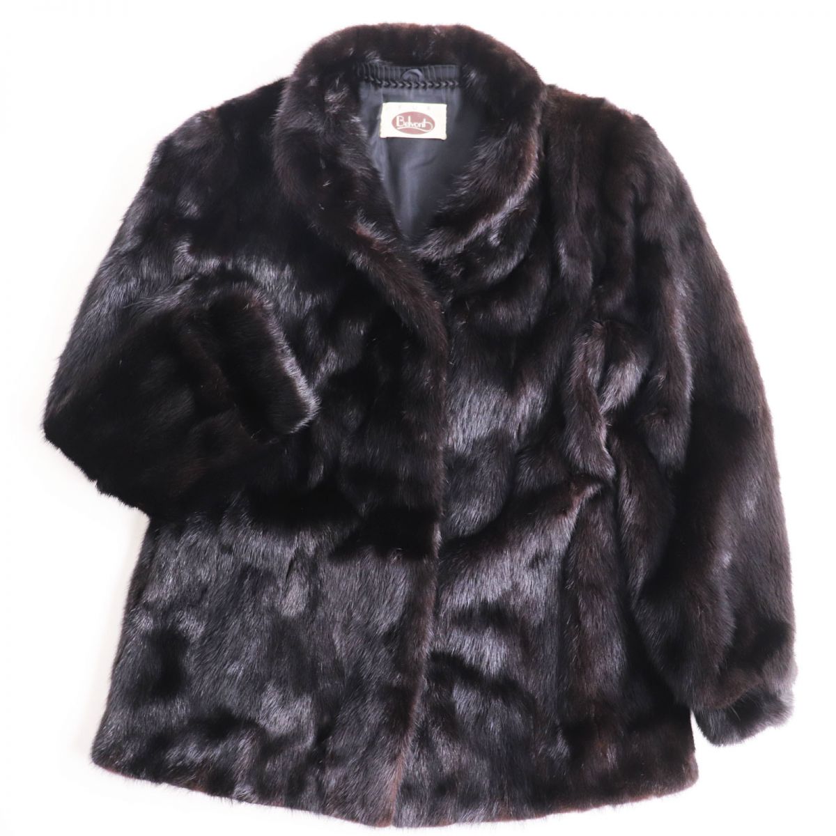 ROCHAS 　ロシャス　MINK　ミンク　毛皮　ショート　コート　ブラウン Short jacket in long-haired mink fur - brown - Yves Salomon – Yves
