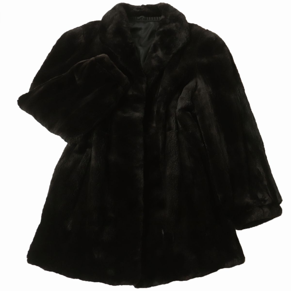 楽天市場】人気☆MINK サファイアミンク 本毛皮コート ライトグレー 9