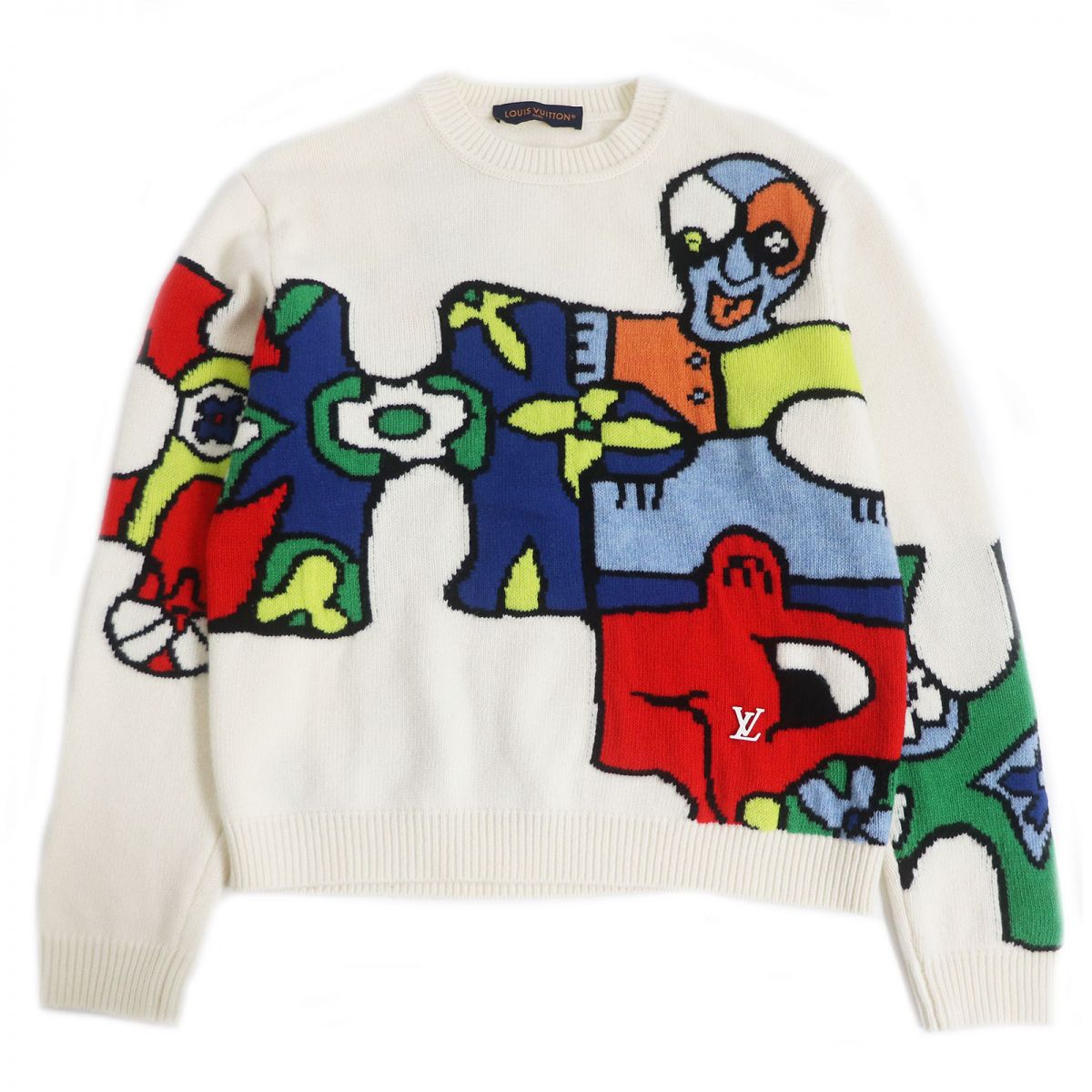 ルイヴィトン20AW ロゴニットワンピースsizeM LOUIS VUITTON 極美品◎正規品 イタリア製 ルイヴィトン 20AW