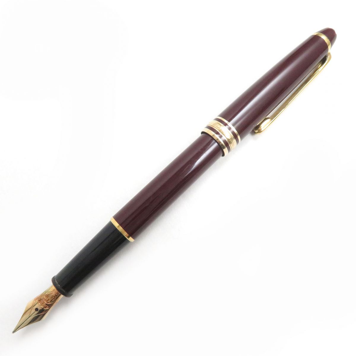 楽天市場】良品○MONTBLANC モンブラン マイスターシュテュック No144 ペン先14K Fニブ ホワイトスター 万年筆  ボルドー×ゴールド【中古】 : 衣類＆ブランドリサイクル GREEN