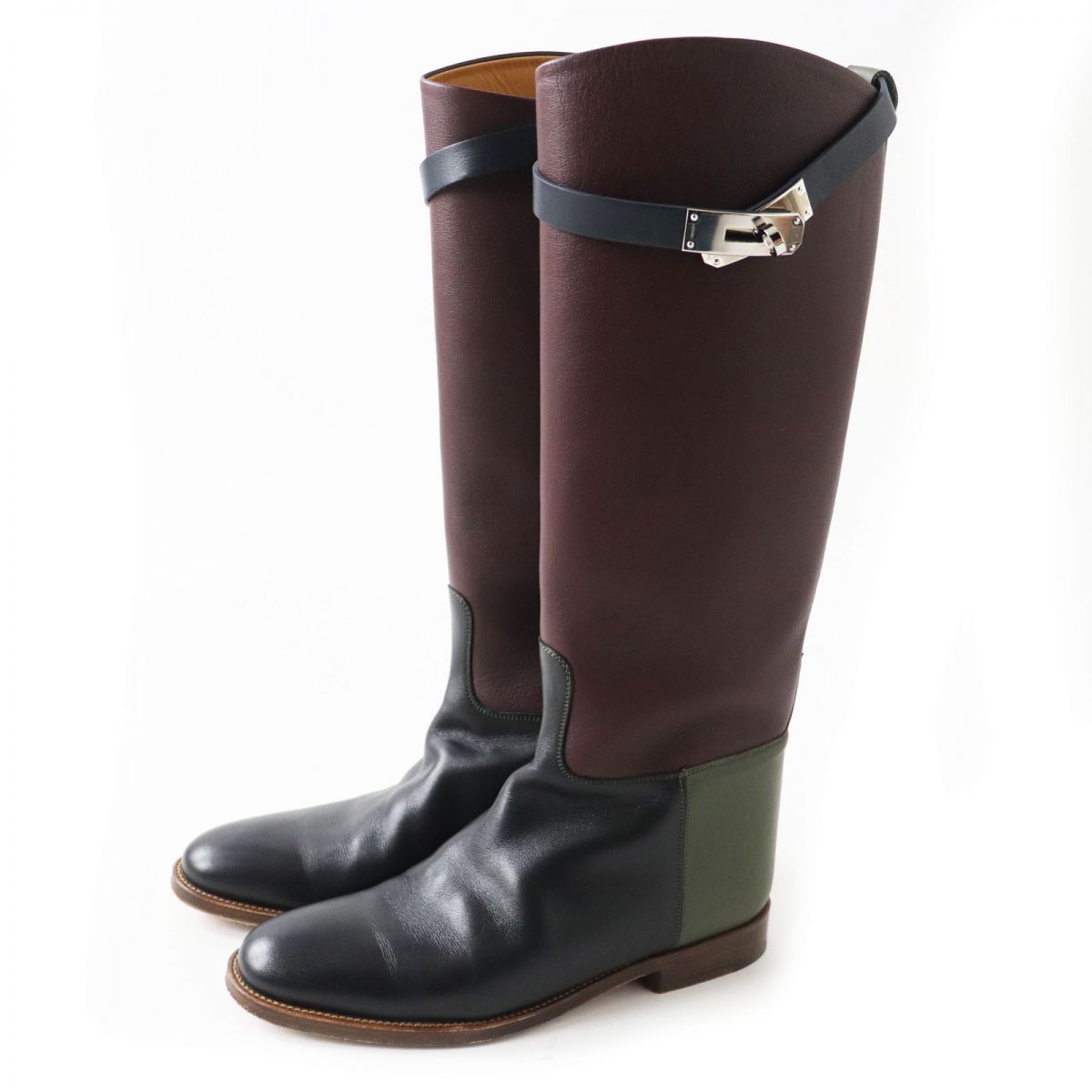 楽天市場】エルメス HERMES 靴 ジョッキーブーツ 黒 革 【送料