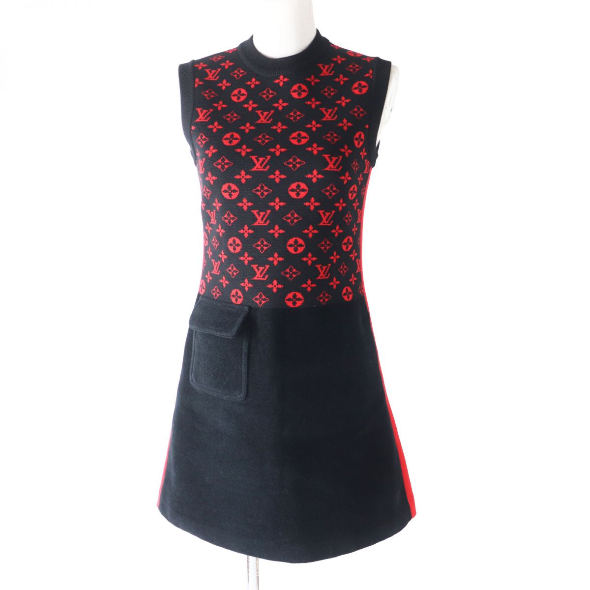 美品 ルイヴィトン ビジュー ニット ワンピース ウール100％ ドレス レッド 楽天市場】美品☆LOUIS VUITTON ルイヴィトン 20AW ジャガード織