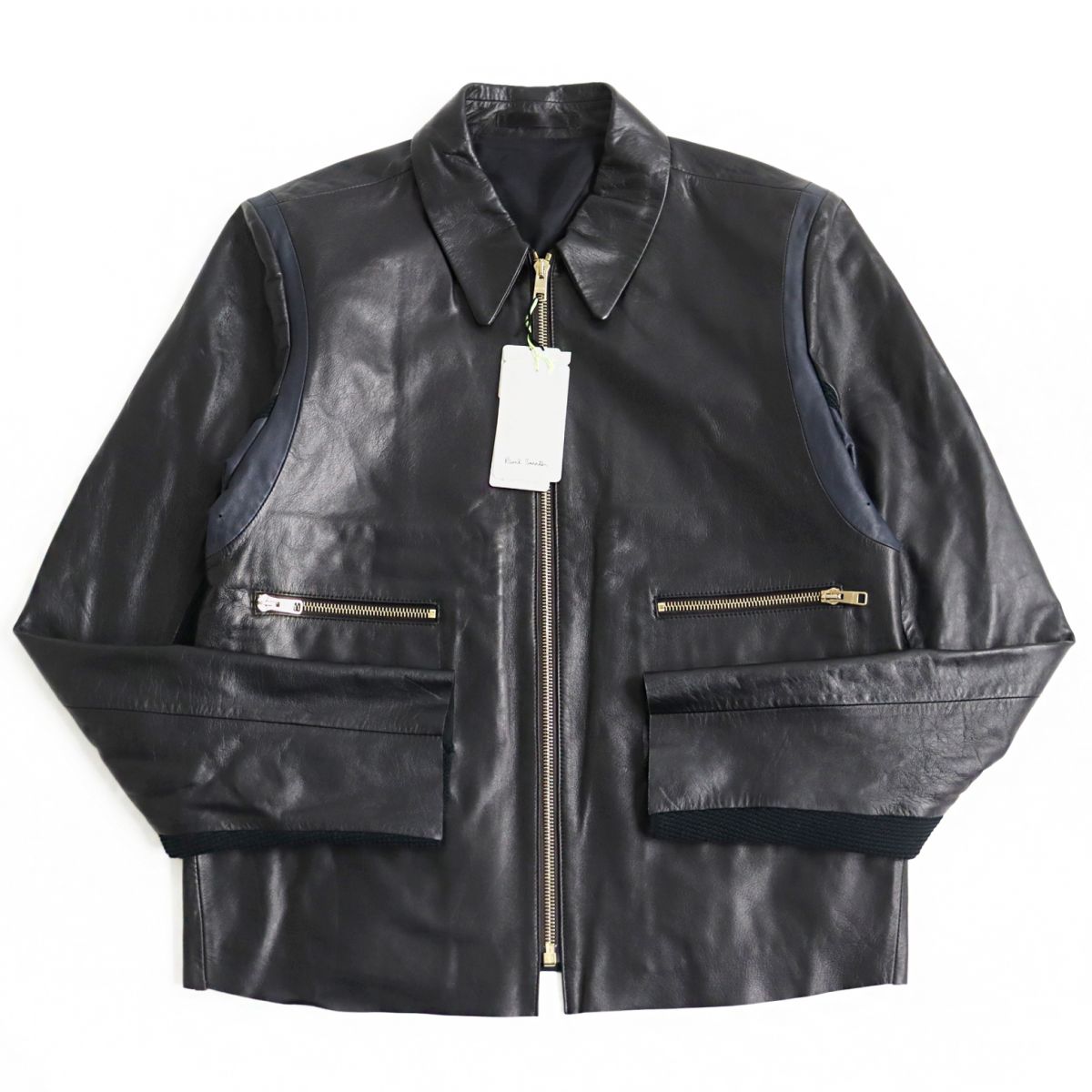 【新品！未使用！✨】 ポールスミス ダブルライダース ラムレザー ジャケット 中古・古着通販】PAUL SMITH (ポールスミス) ラムレザースタッズ