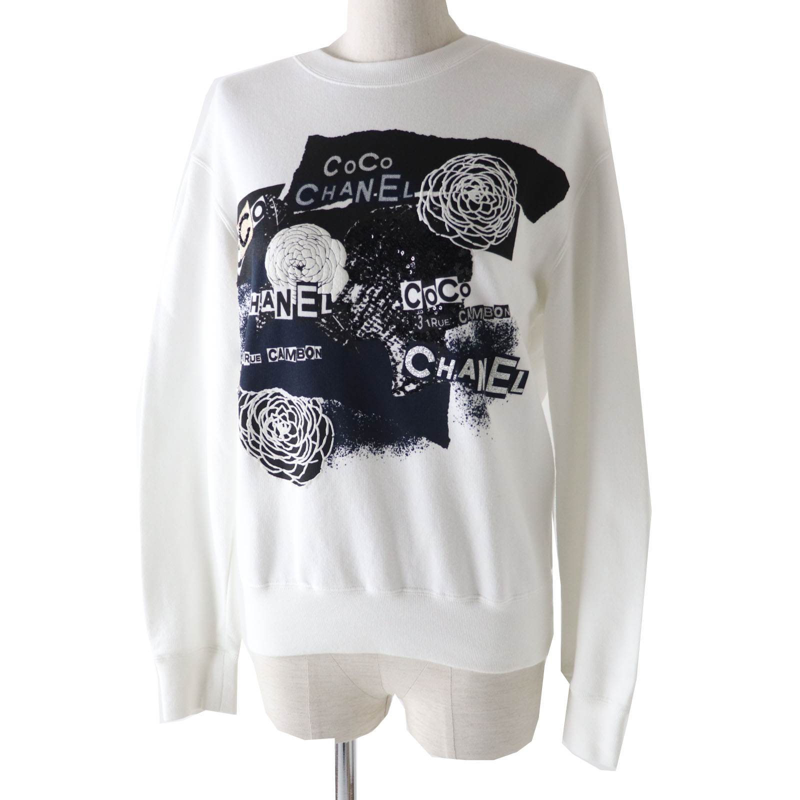 最終金額 CHANEL 20P カメリア スパンコール スウェット L 楽天市場】【中古】 CHANEL シャネル スウェットトレーナー