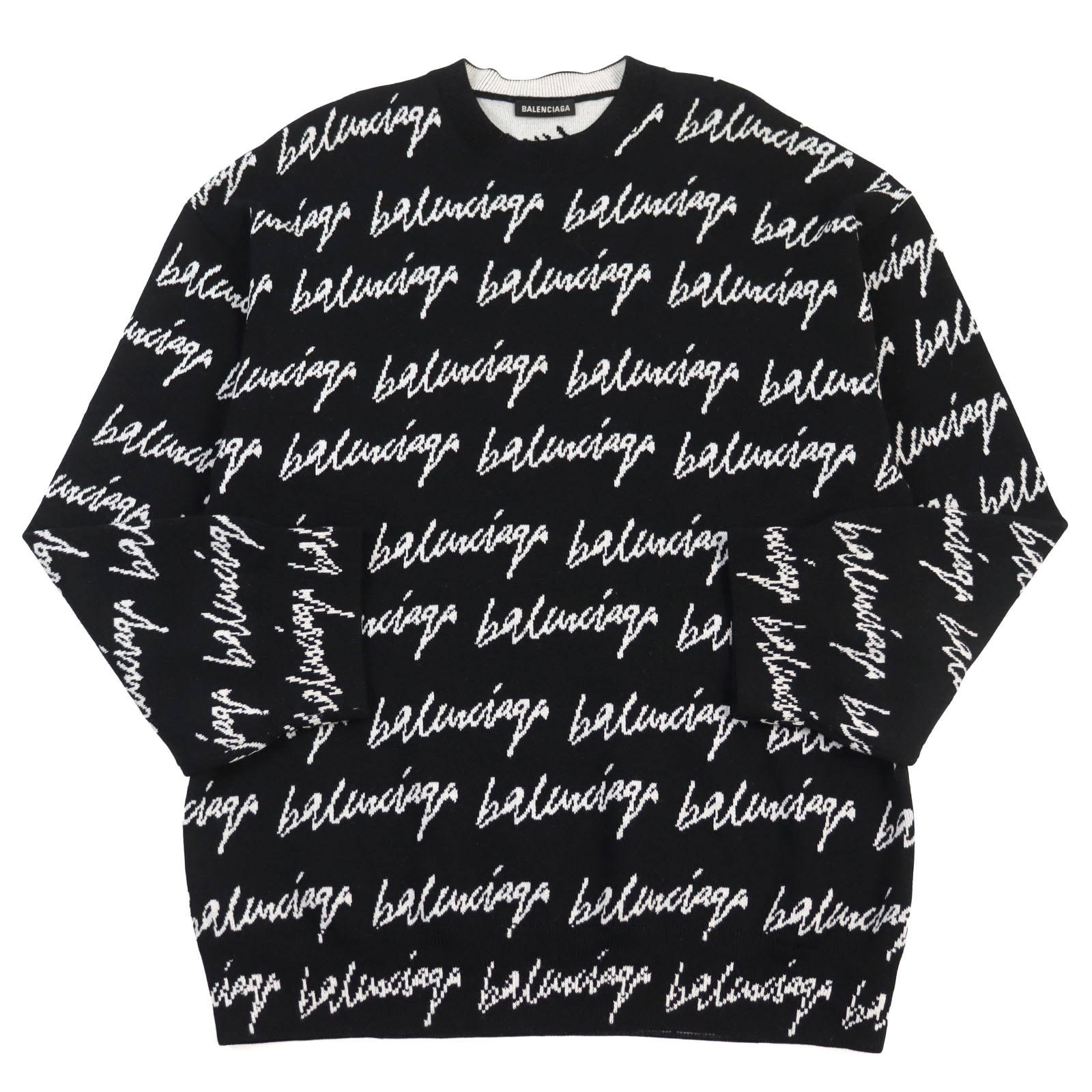 楽天市場】BALENCIAGA(バレンシアガ) インターシャ ロゴ ニット