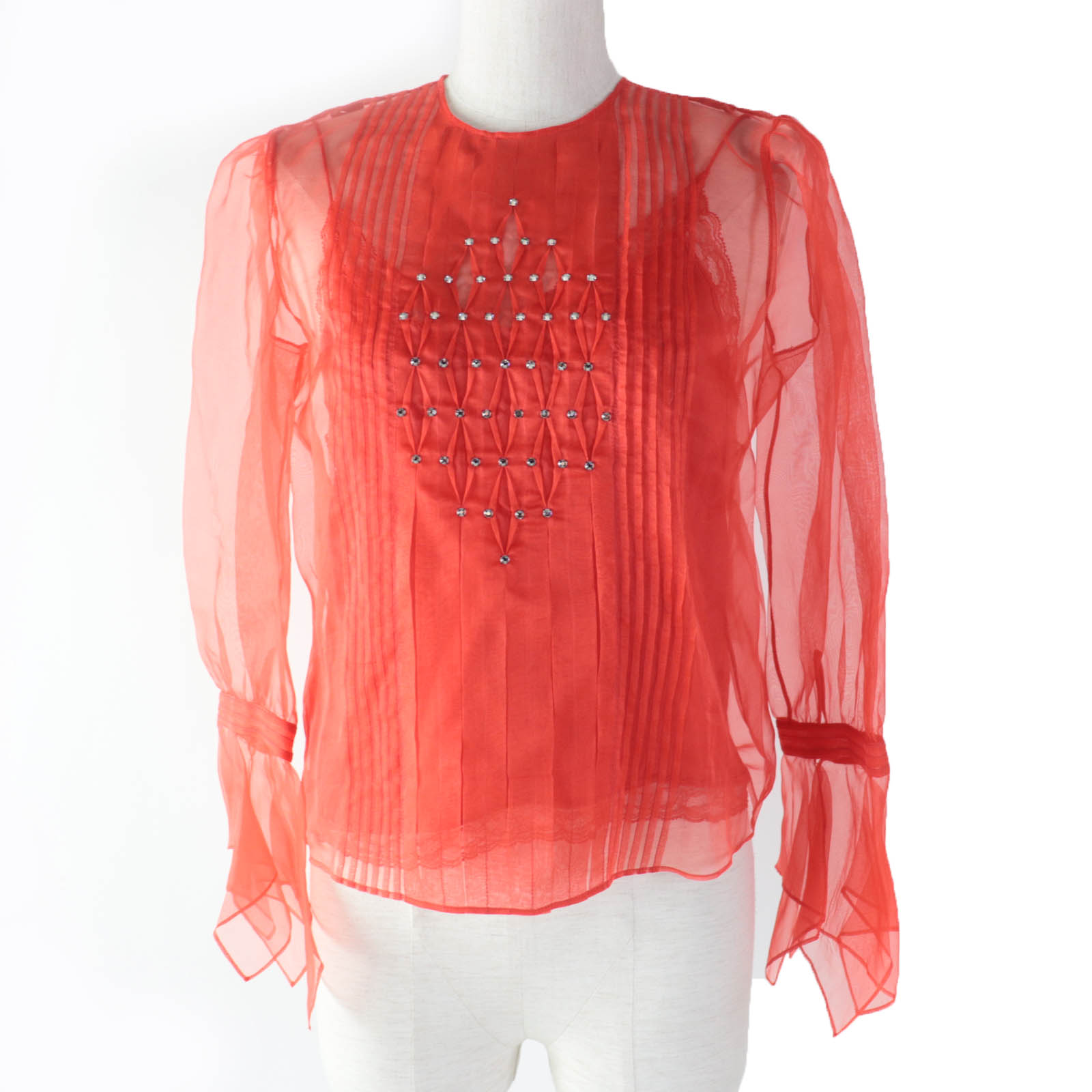 楽天市場】【グッチ】Gucci インターロッキング シルク シャツブラウス