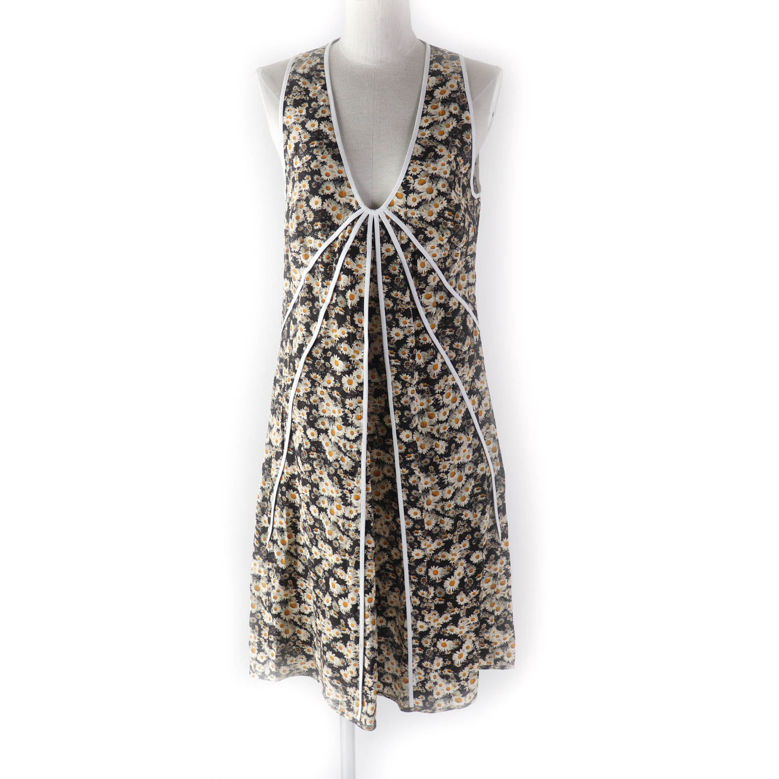 未使用品★Stella McCartney ステラマッカートニー シルク100％ 花柄 ノースリーブ ロングワンピース/ドレス マルチカラー 40 正規品 レディース【中古】