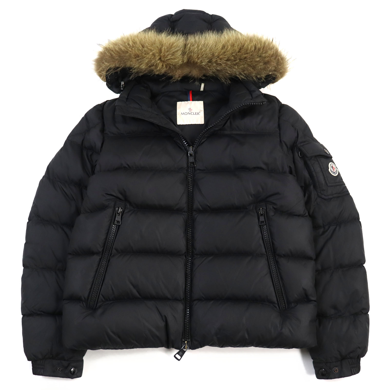 楽天市場】美品□18-19AW MONCLER/モンクレール MARQUE コヨーテファー フーデッド WZIP ダウンジャケット/パファージャケット  ネイビー 0 正規品【中古】 : 衣類＆ブランドリサイクル GREEN