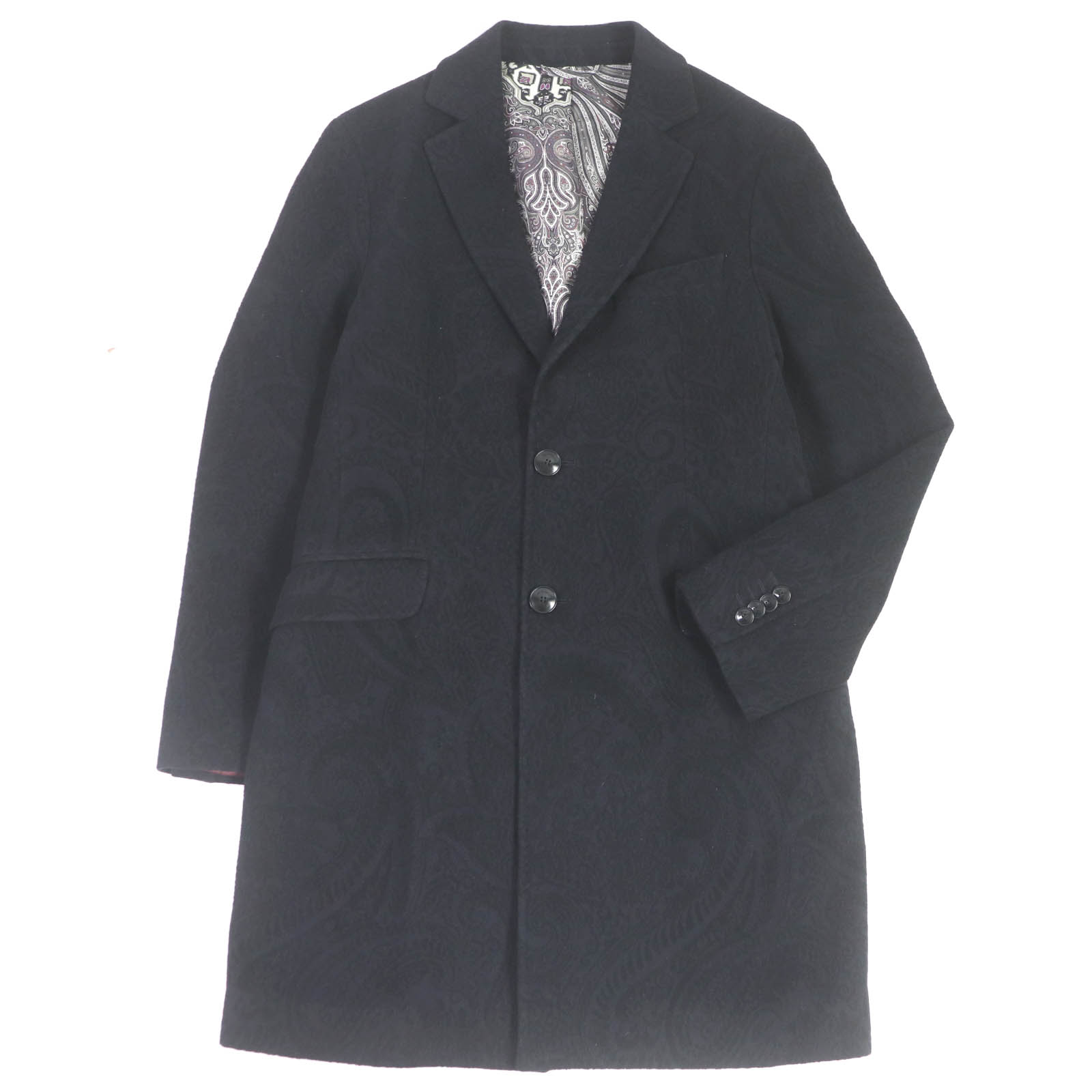 エトロ チェスターコート ブラック カシミヤ100% ペリズリー柄 楽天市場】美品□ETRO エトロ カシミヤ100％ 裏シルク ペイズリー柄