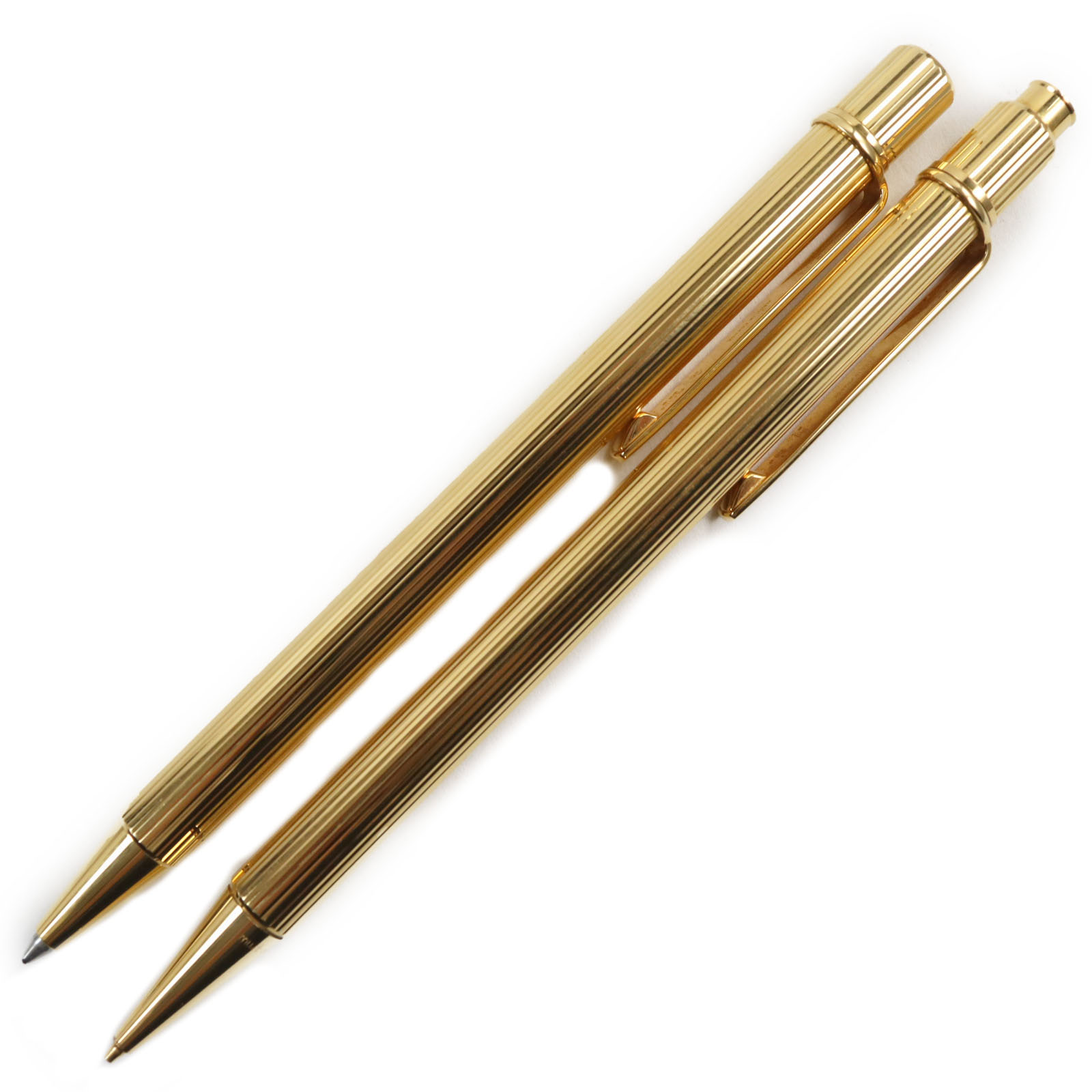 Cartier ゴールド ボールペンandシャーペン カルティエ マストドゥカルティエ ボールペン GP ゴールド