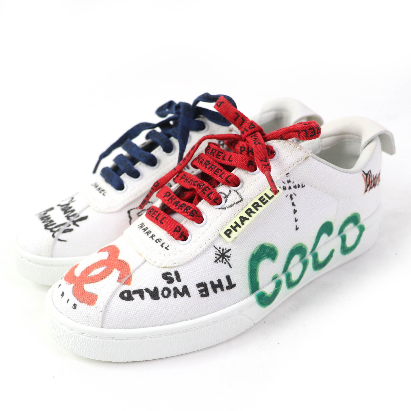 まさやんCHANEL シルバー スニーカー　37 24.0 24.5サイズ org.jpg