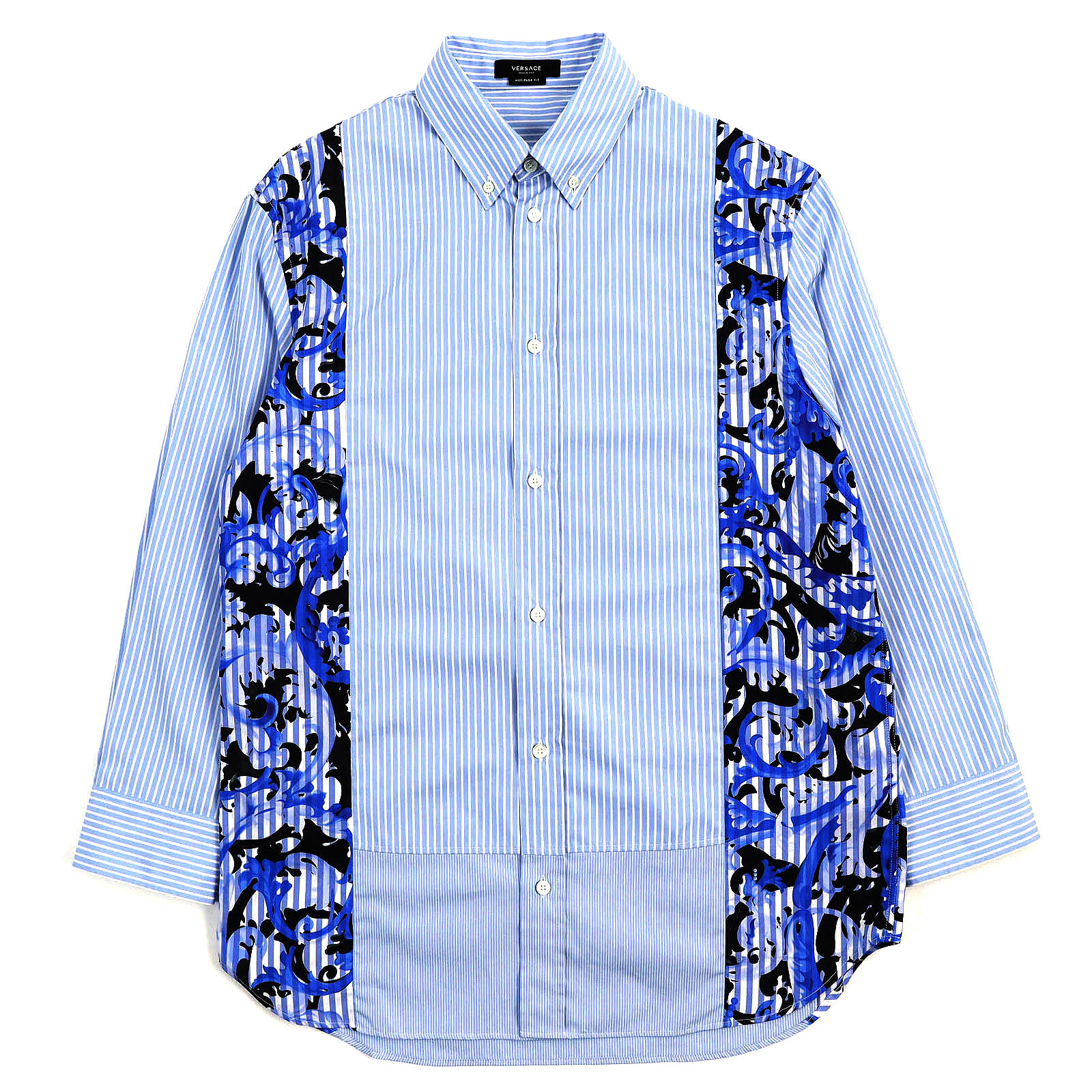 【定価22万円】ヴェルサーチ☆長袖シルクシャツ メデューサ バロック 美品 Versaceヴェルサーチ シャツ 長袖 シルクシャツ 黒メデューサ