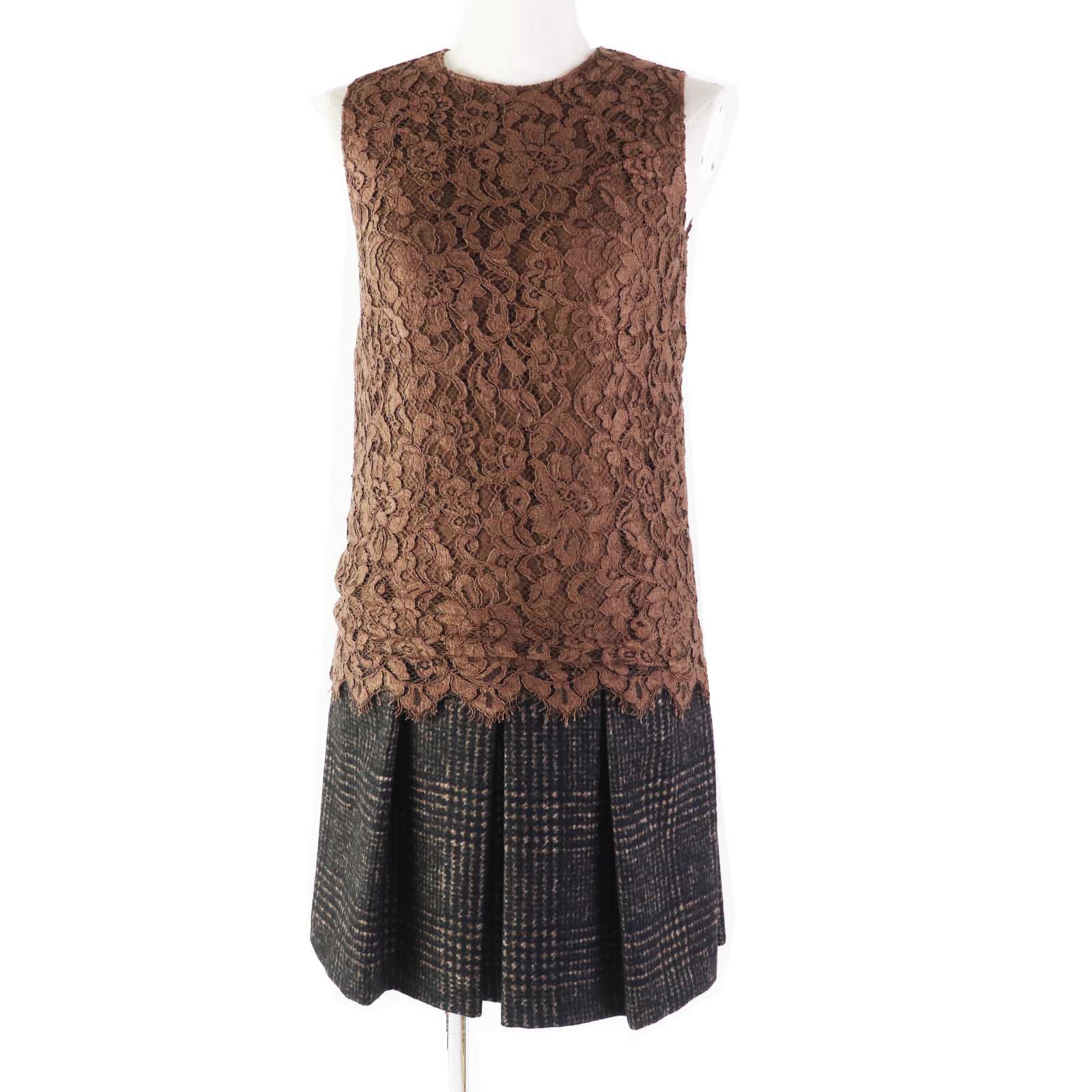 希少✨D&G ドルチェアンドガッパーナ ノースリーブ ワンピース ツイード 希少✨D&G ドルチェアンドガッパーナ ノースリーブ ワンピース