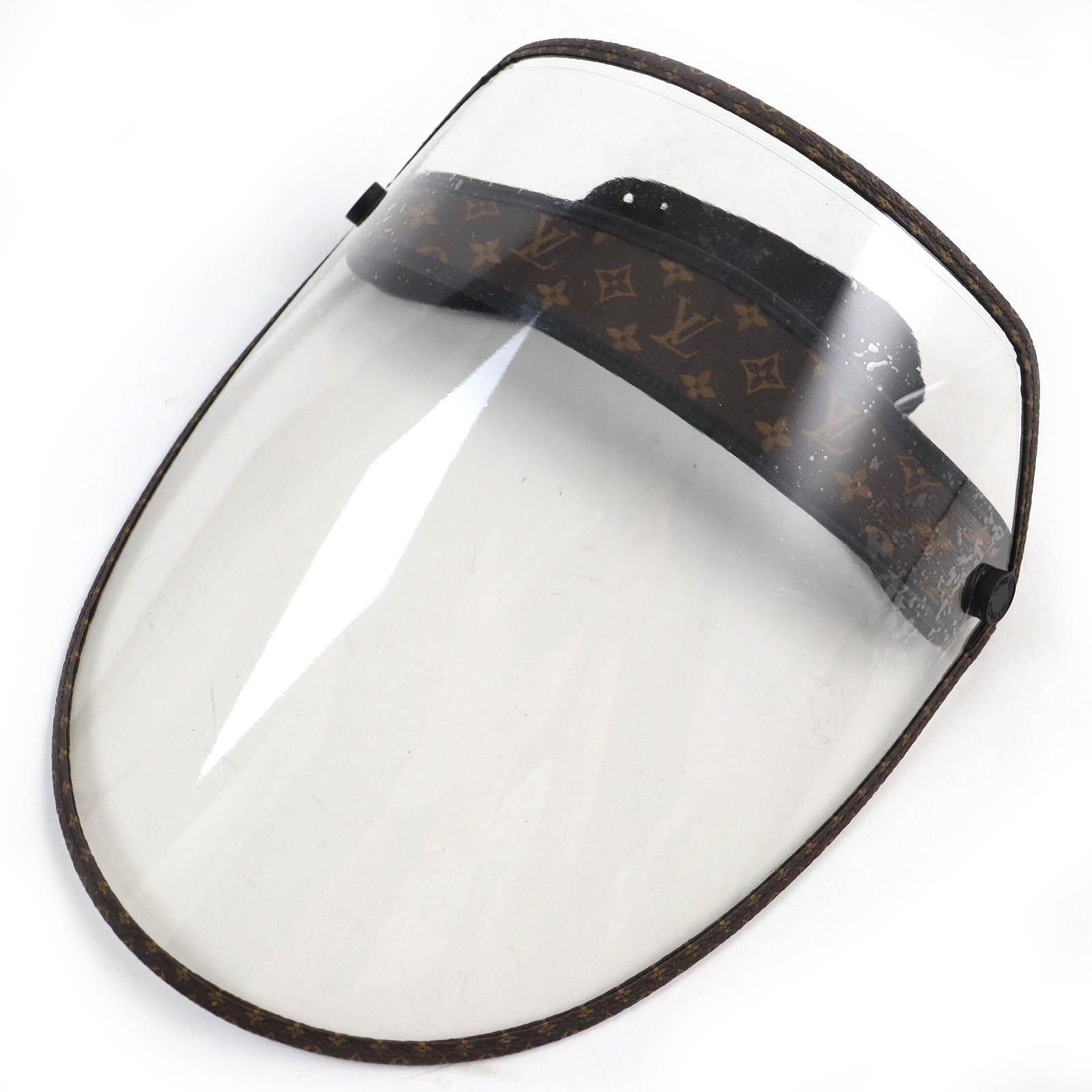 極美品△LOUIS VUITTON ルイヴィトン M76727 ビジェール・LV遮蔽物 モノグラム帆布 サンバイザー 人間の顔覆いかぶせる 人間の顔遮蔽物 赤銅色 読みやすい レディース【中古】