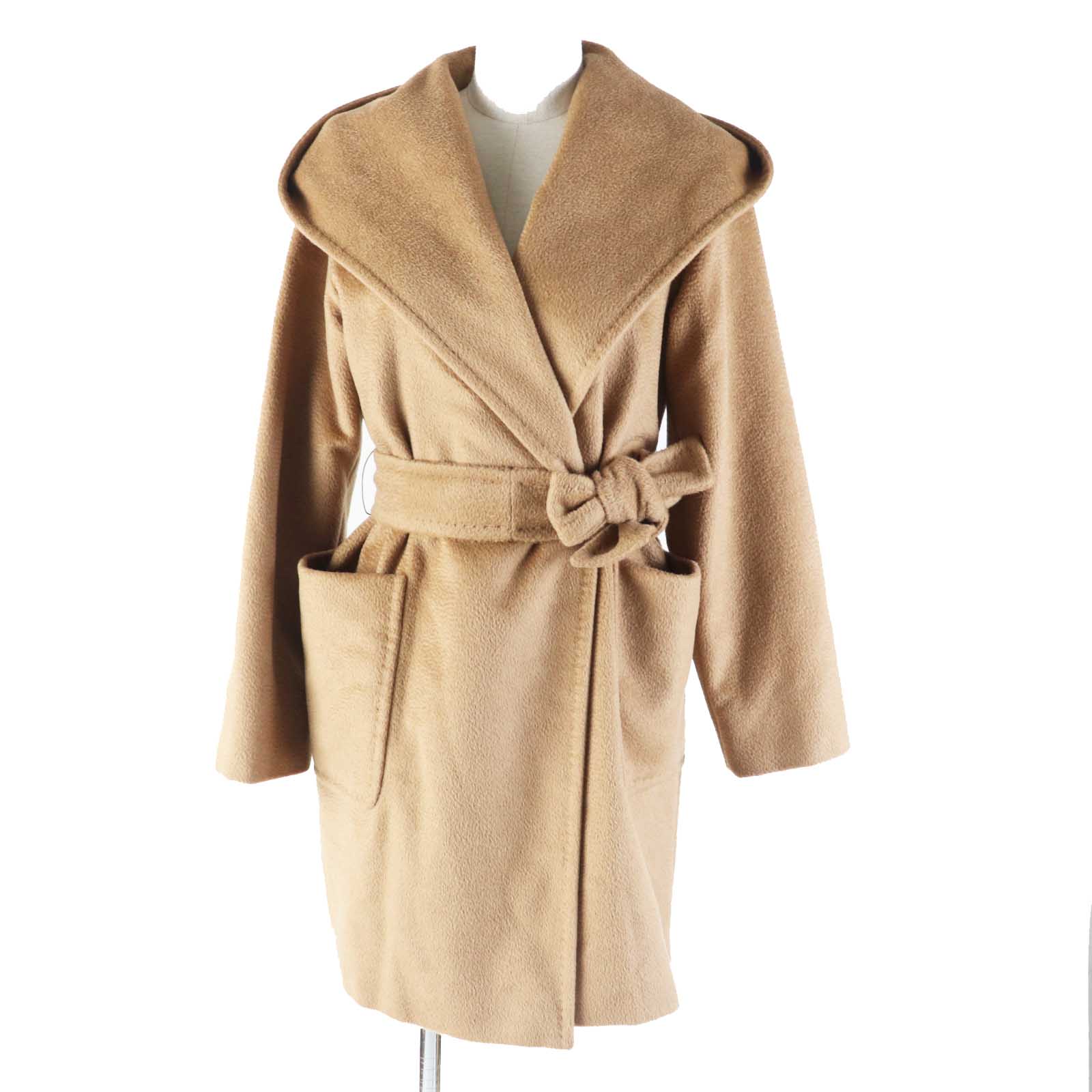 Max Mara 白タグ フード付き ベルテッド スプリングコート 38 Max Mara 白タグ フード付き ベルテッド スプリングコート 38