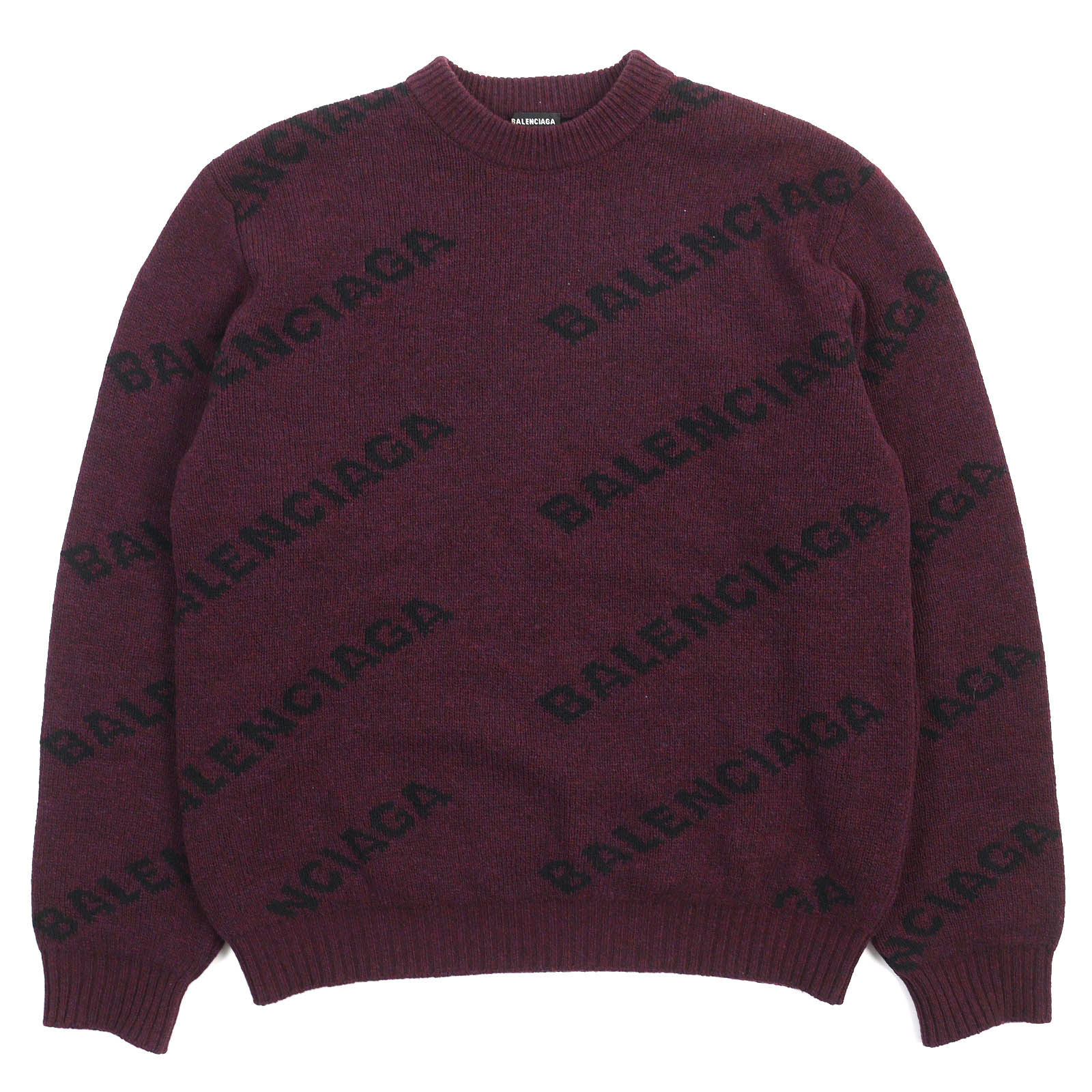 BALENCIAGA ニット サイズS ボルドー バレンシアガ BALENCIAGA メンズ トップス ニット セーター
