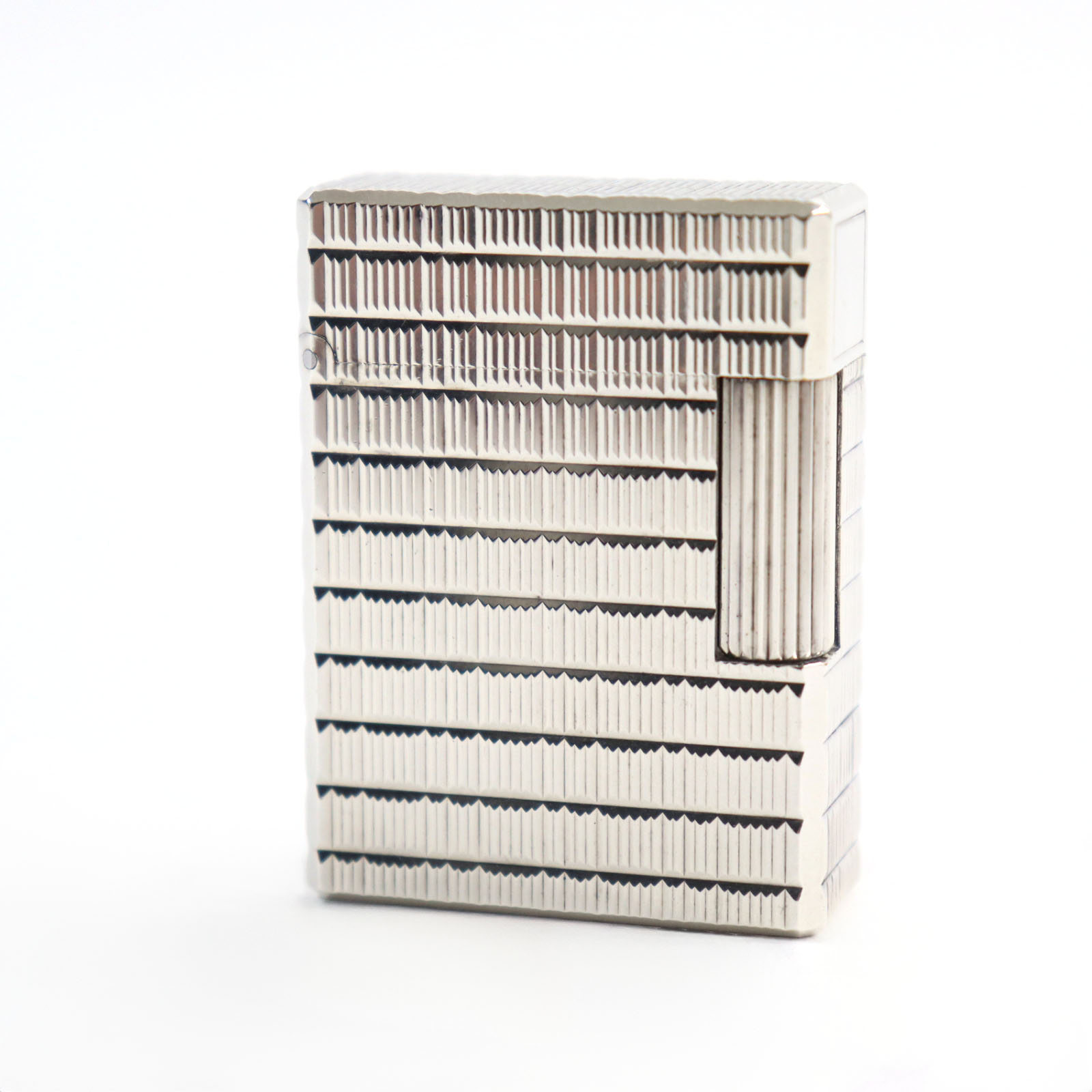 外装美品○Dupont デュポン ライン1 ショート ブロックチェック柄 スクエアフォルム ローラー式 喫煙グッズ ガスライター シルバー フランス製 メンズ レディース 着火不可【中古】|衣類&ブランドリサイクル GREEN