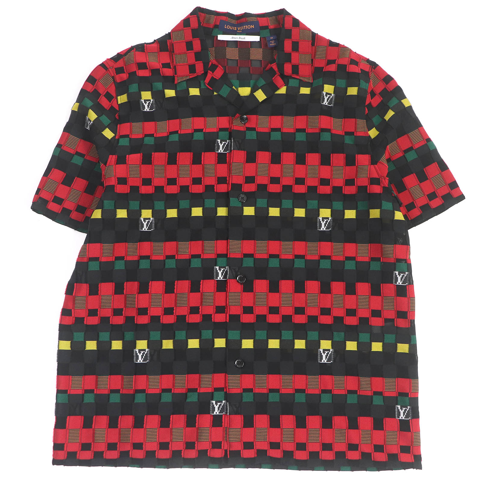 【美品】LOUIS VUITTON ルイ・ヴィトン オープンカラーシャツ S LOUIS VUITTON(ルイヴィトン) 22SS ヴァージル期 STAPLES DNA