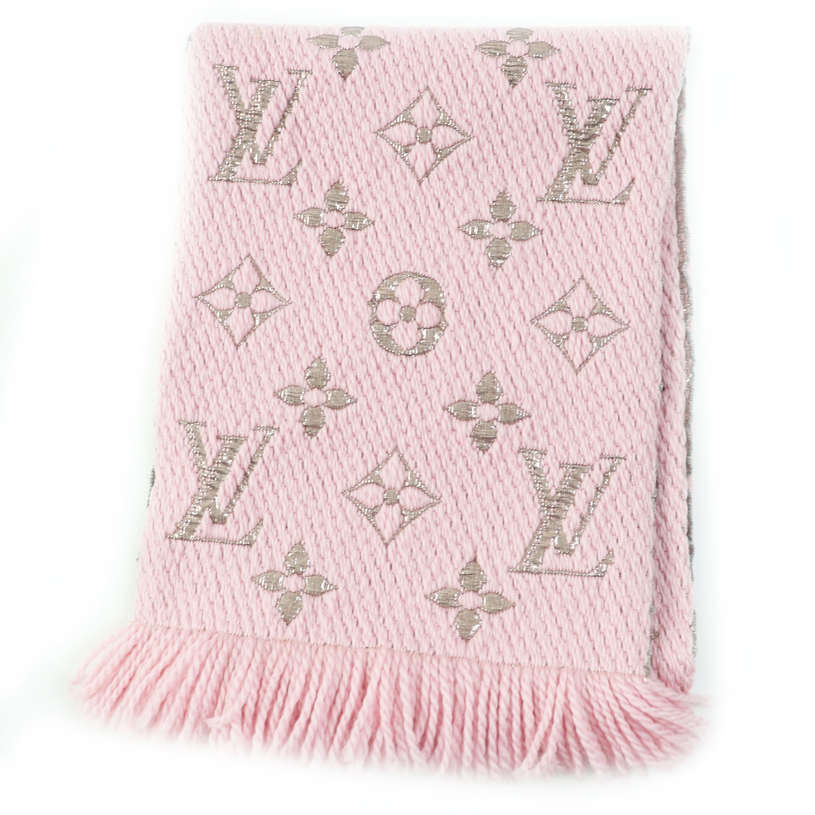 LOUIS VUITTON ピンク マフラー フリンジ付き ルイヴィトン/マフラー/フューシャピンク/サイズ：175cm x 30cm