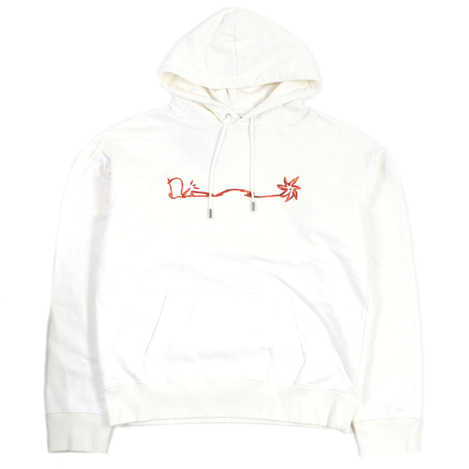 極美品□DIOR ディオール オム 22AW 283J678C0531 コットン100％ カクタスジャック トラヴィス・スコット プルオーバーパーカー フーディー ホワイト M イタリア製 正規品 メンズ【中古】