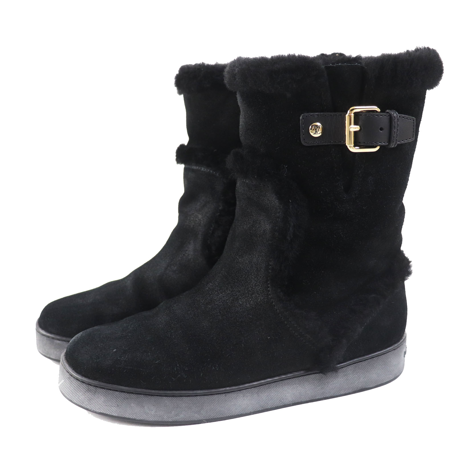 美品 ルイヴィトン ムートンブーツ エンジニアブーツ モノグラム 36 1/2 美品 ルイヴィトン ムートンブーツ エンジニアブーツ モノグラム 36 1/2