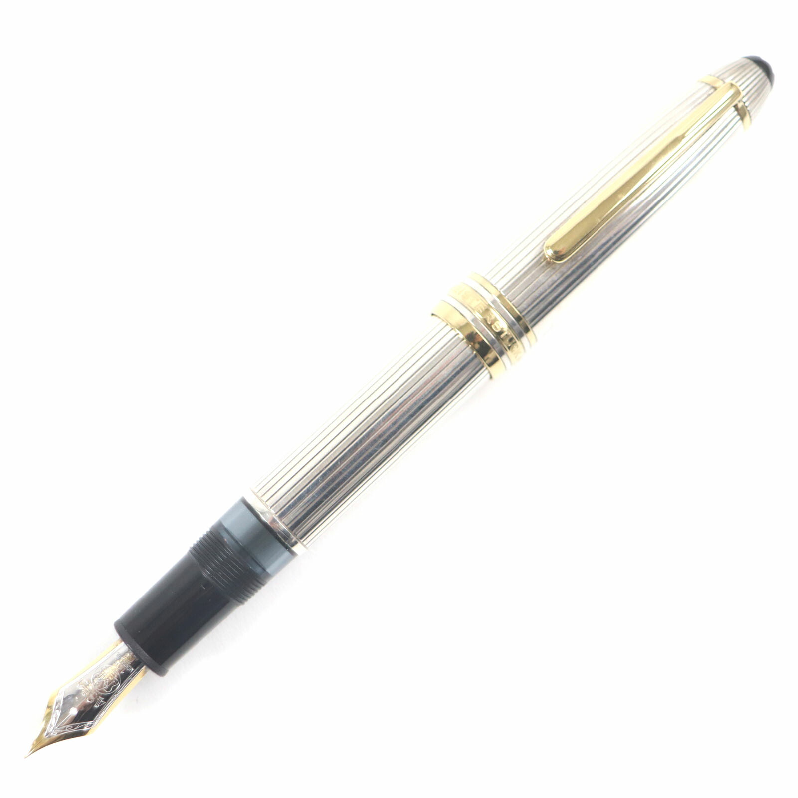 訳有▼MONTBLANC モンブラン マイスターシュテュック 146 ソリ尻っ方 SV925 書き込み先18K EFニブ 白いことはやりっ児 筆 しろがね色 ゴールド ＦＲＧ製 掛け目49.7g メンズ【中古】