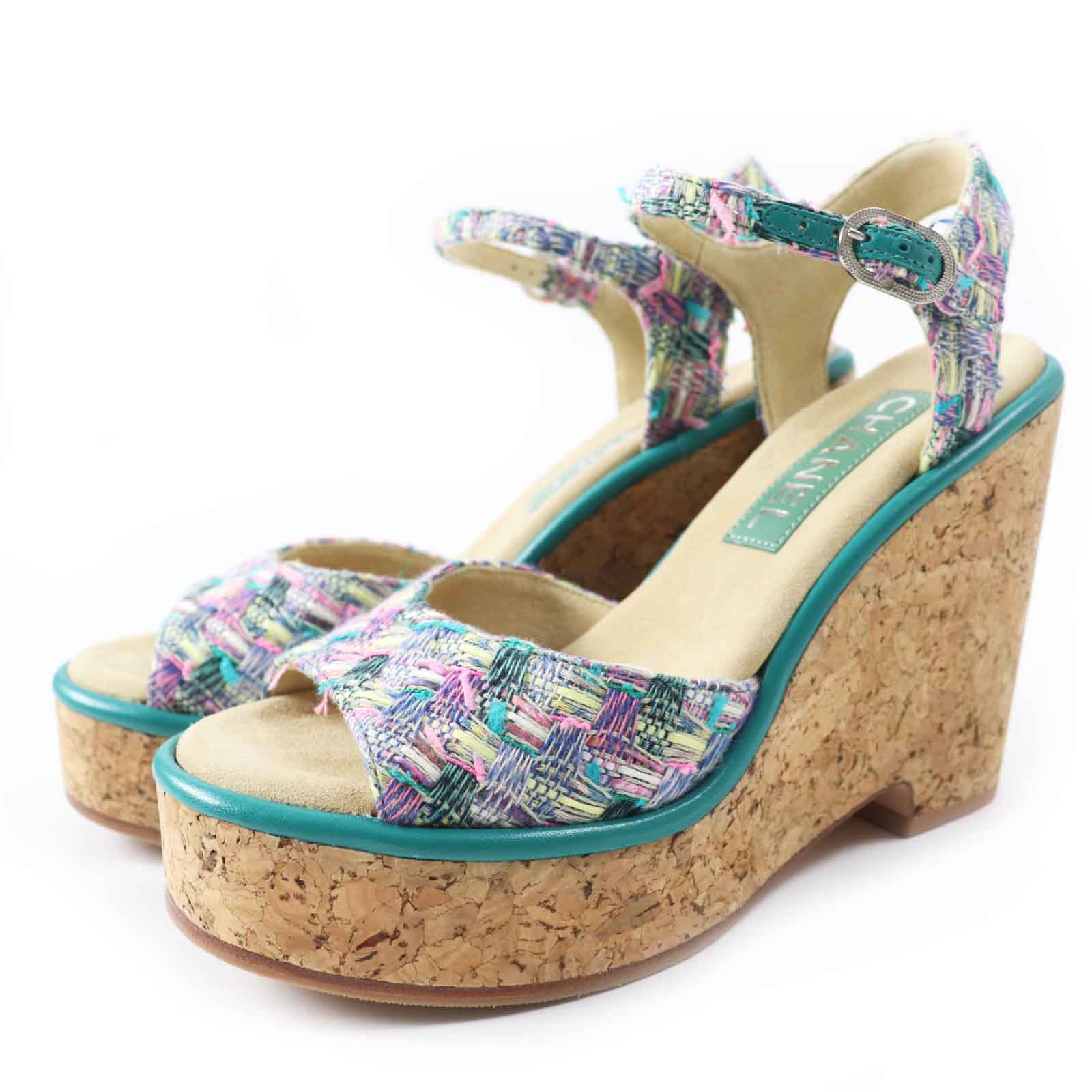 超美品CHANEL シャネル ツイードミュール 楽天市場】シャネル 靴 レディース ツイードサンダル サンダル