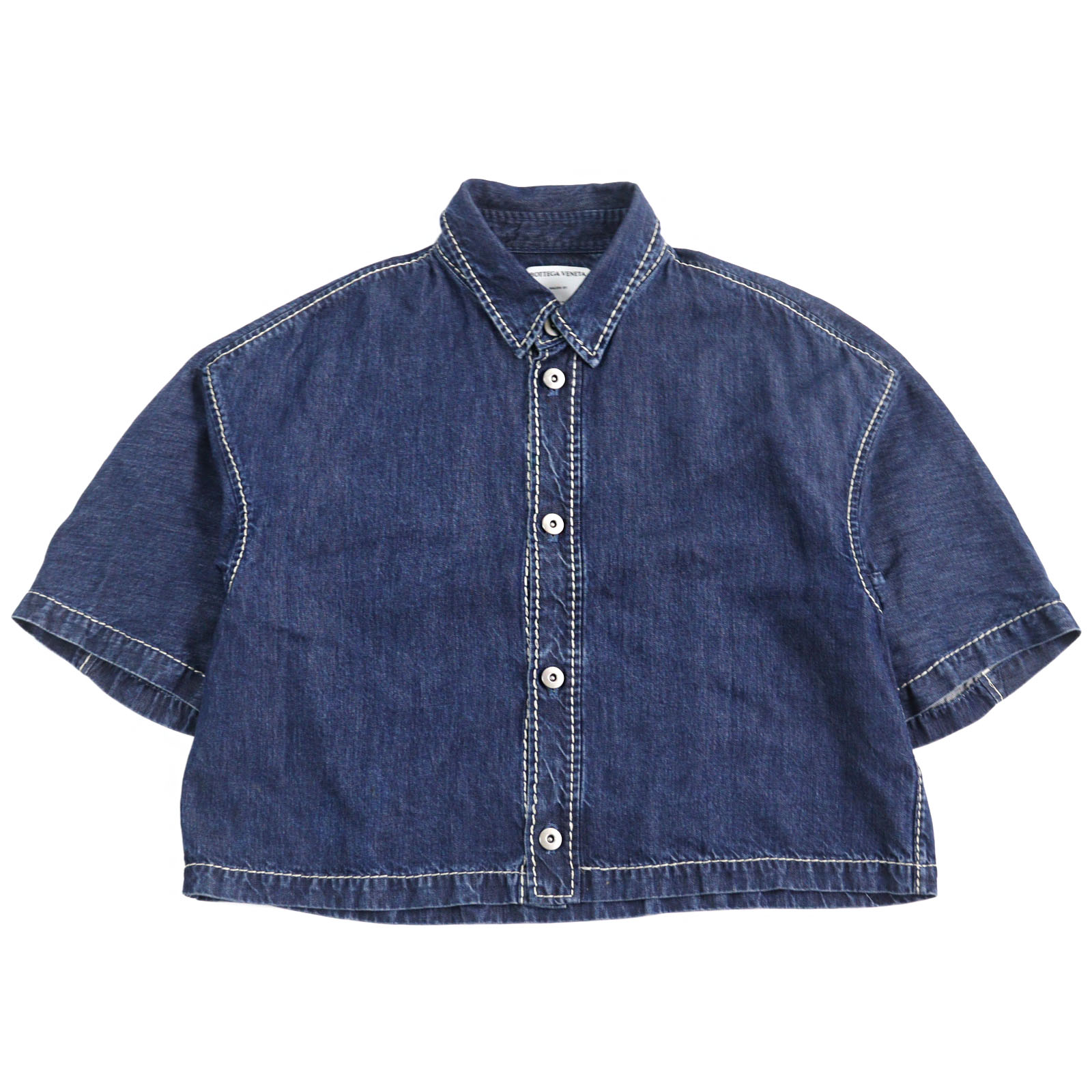 美品 ボッテガヴェネタ 近年モデル リネン リブニット ポロシャツ カットソー BOTTEGA VENETA(ボッテガヴェネタ) ニットポロシャツ601693