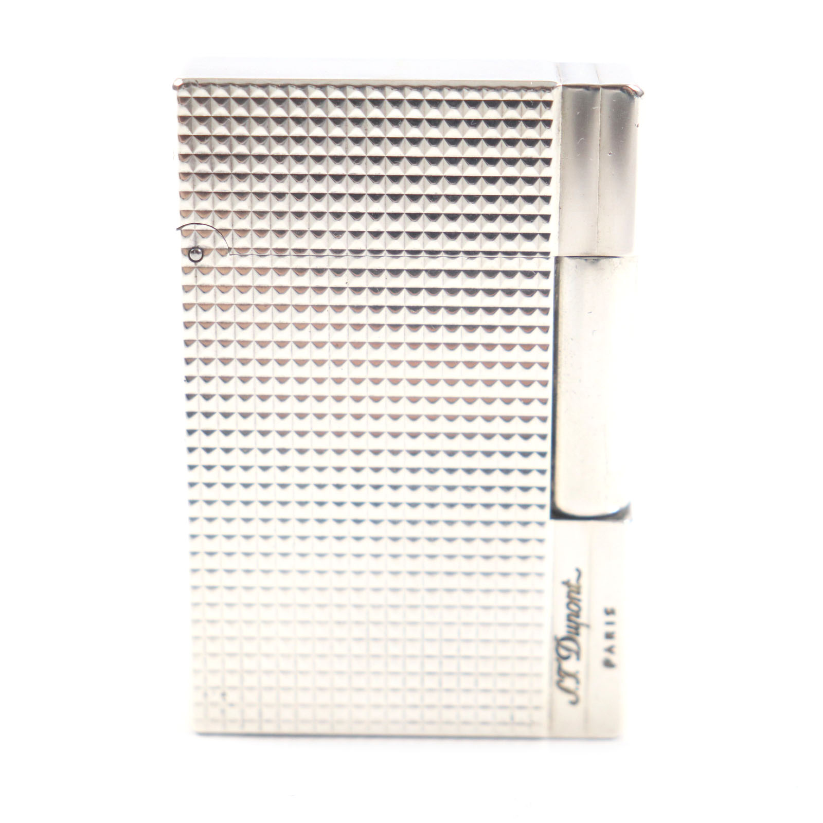 美品▼Dupont デュポン ギャッツビー スクエア ダイヤモンドヘッド ロゴ刻印入り ガスライター シルバー 箱・ケース付き フランス製 メンズ 着火確認済み【中古】|衣類&ブランドリサイクル GREEN