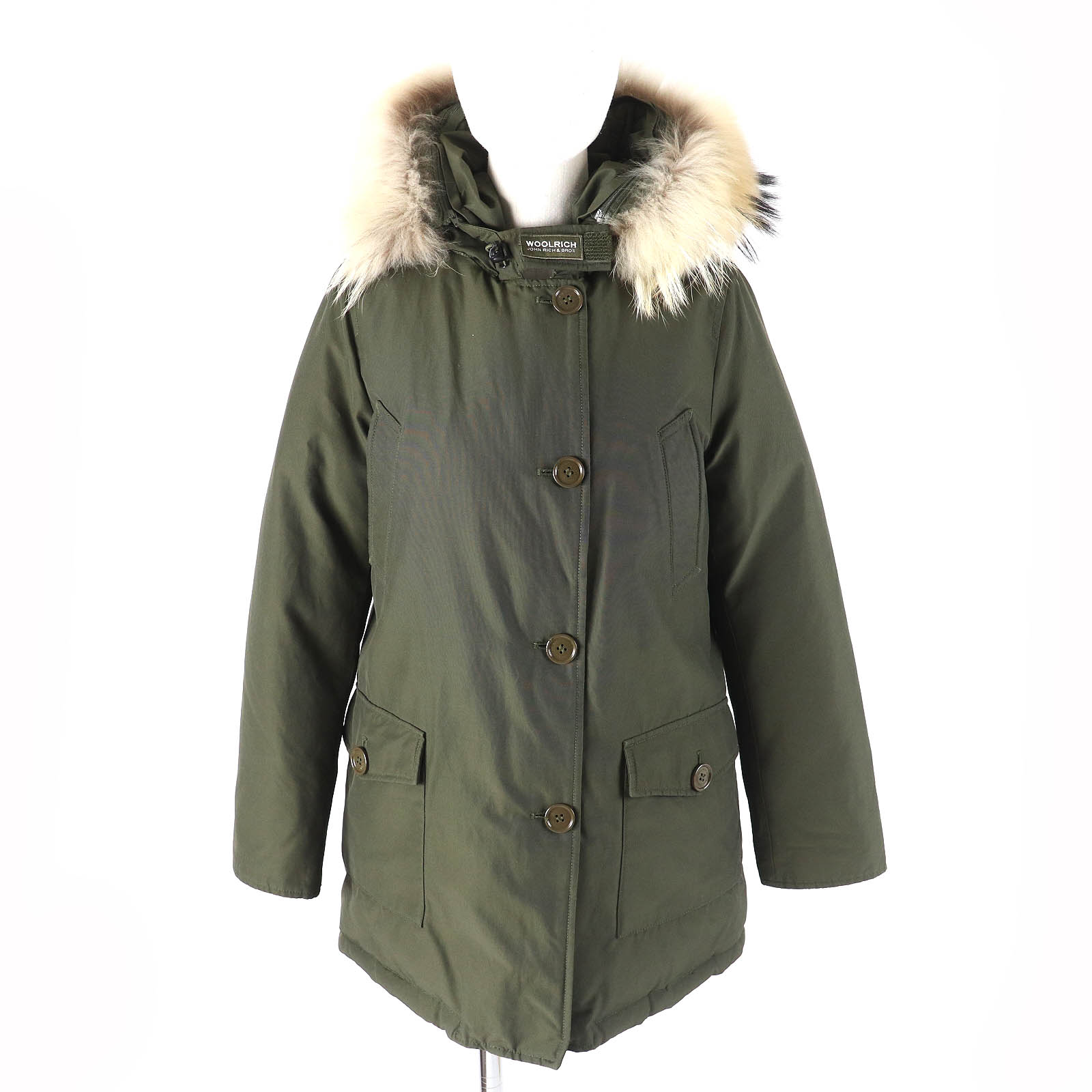 美品△WOOLRICH ウールリッチ WWCPS2479D WS ARCTIC PARKA DF アークティックパーカー ラクーンファー・フード付き ダウンジャケット カーキ XS 正規品 大人気 オススメ◎【中古】｜衣類＆ブランドリサイクル GREEN