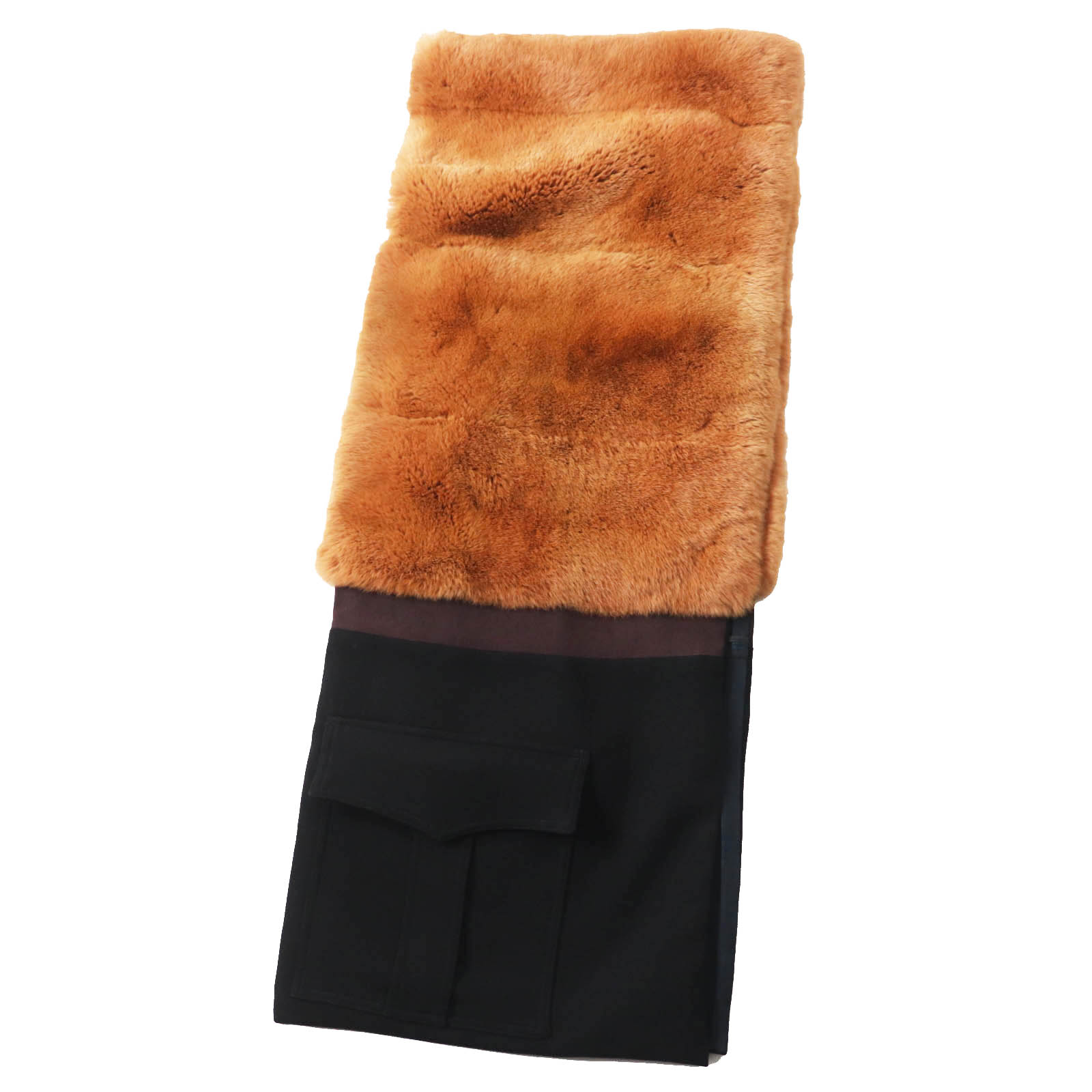 楽天市場】MARNI シルバーフォックス ファーケープ 40 ブラック マルニ