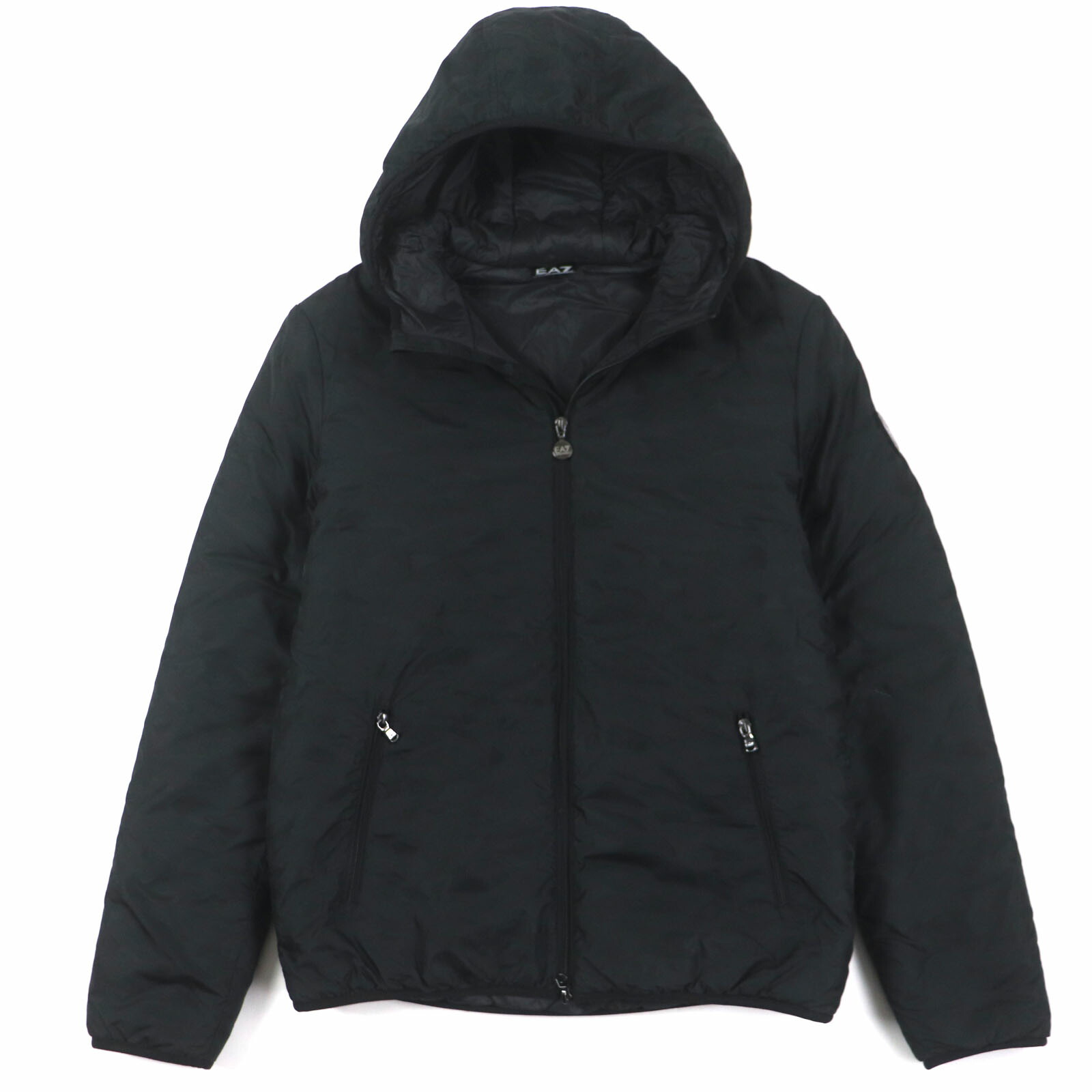 size52☆極美品☆エンポリオアルマーニ 黒タグ パーカーブルゾン