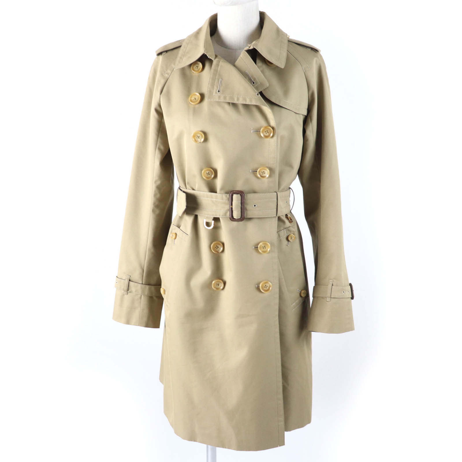 極美品☆Aquascutum mastermind JAPAN アクアスキュータムロンドン マスターマインドジャパン 08AW ART CONVENIENCE STORE 伊勢丹 コラボ 別注 限定 カシミヤ混 ウールライナー付 トレンチコート ベージュ 8 日本製 正規品 レディース【中古】