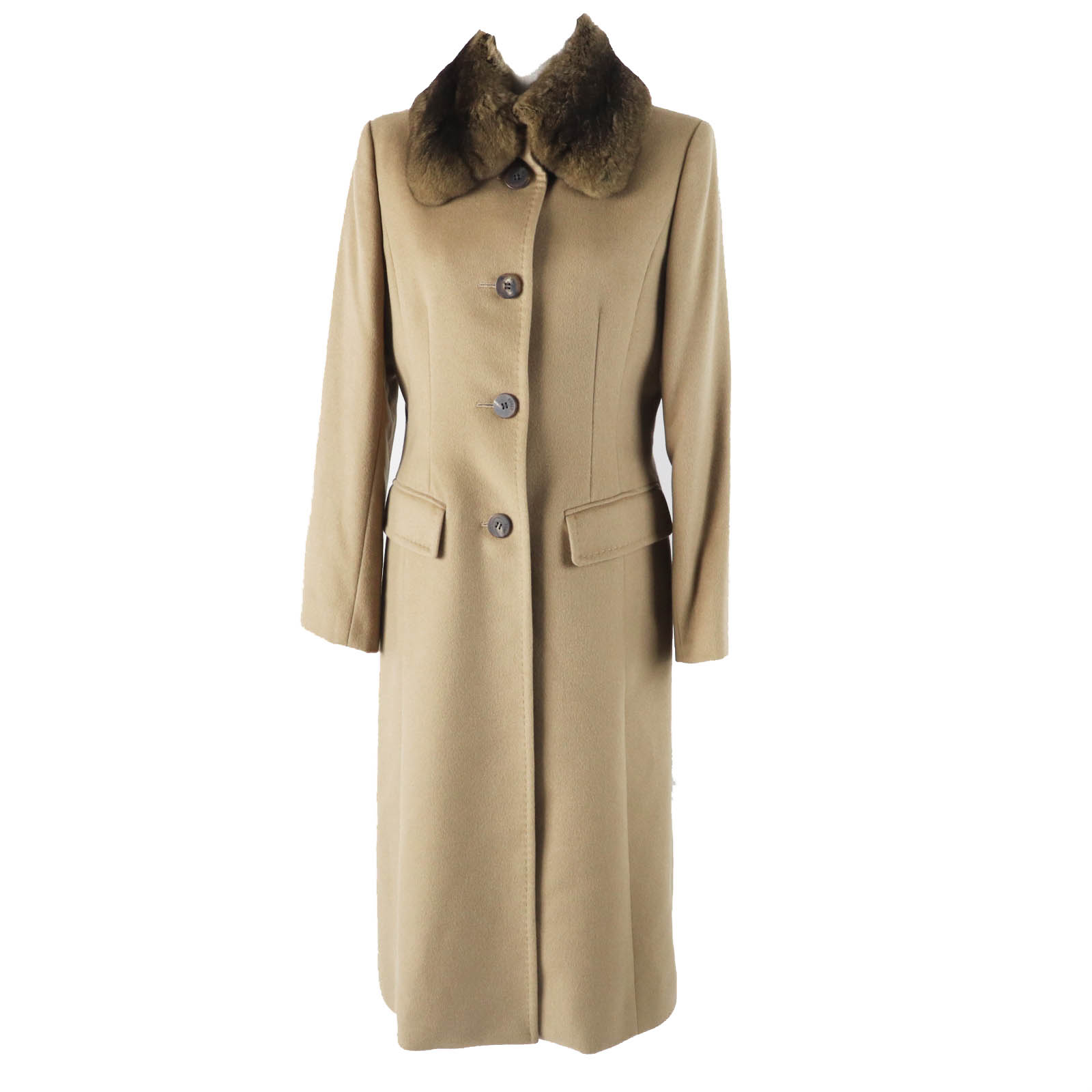 【極美品✨】フォクシー　ロングコート　カシミヤ100%　ダブル　水牛釦　ピンク 極美品✨】フォクシー ロングコート カシミヤ100% ダブル 水牛釦