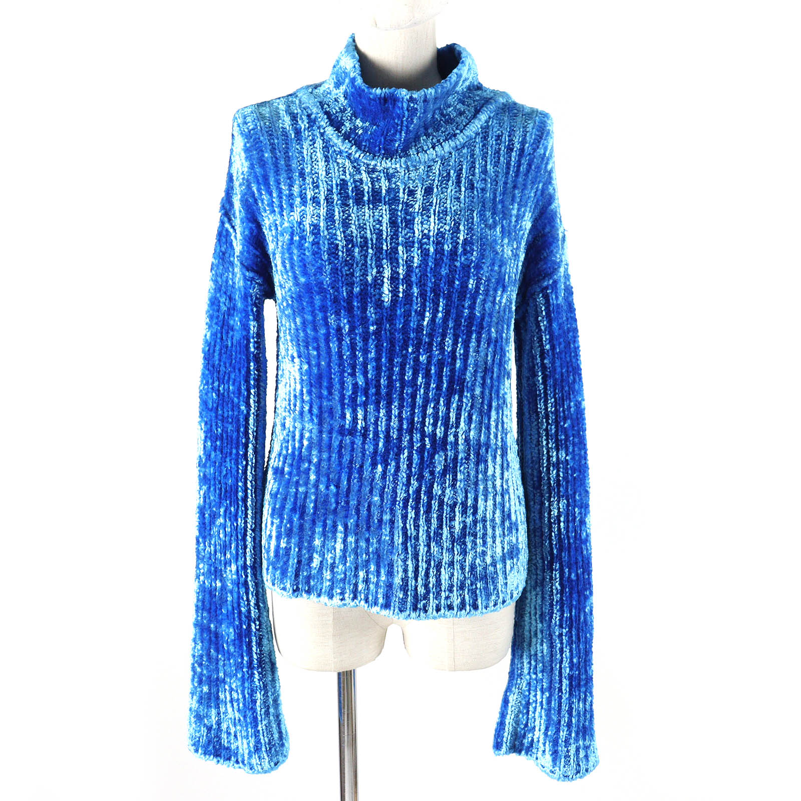 未使用品△ACNE STUDIOS アクネストゥディオズ A60428 シェニールセーター ハイネック 長袖 トップス プルオーバー ブルー S イタリア製 レディース オススメ◎【中古】|衣類&ブランドリサイクル GREEN