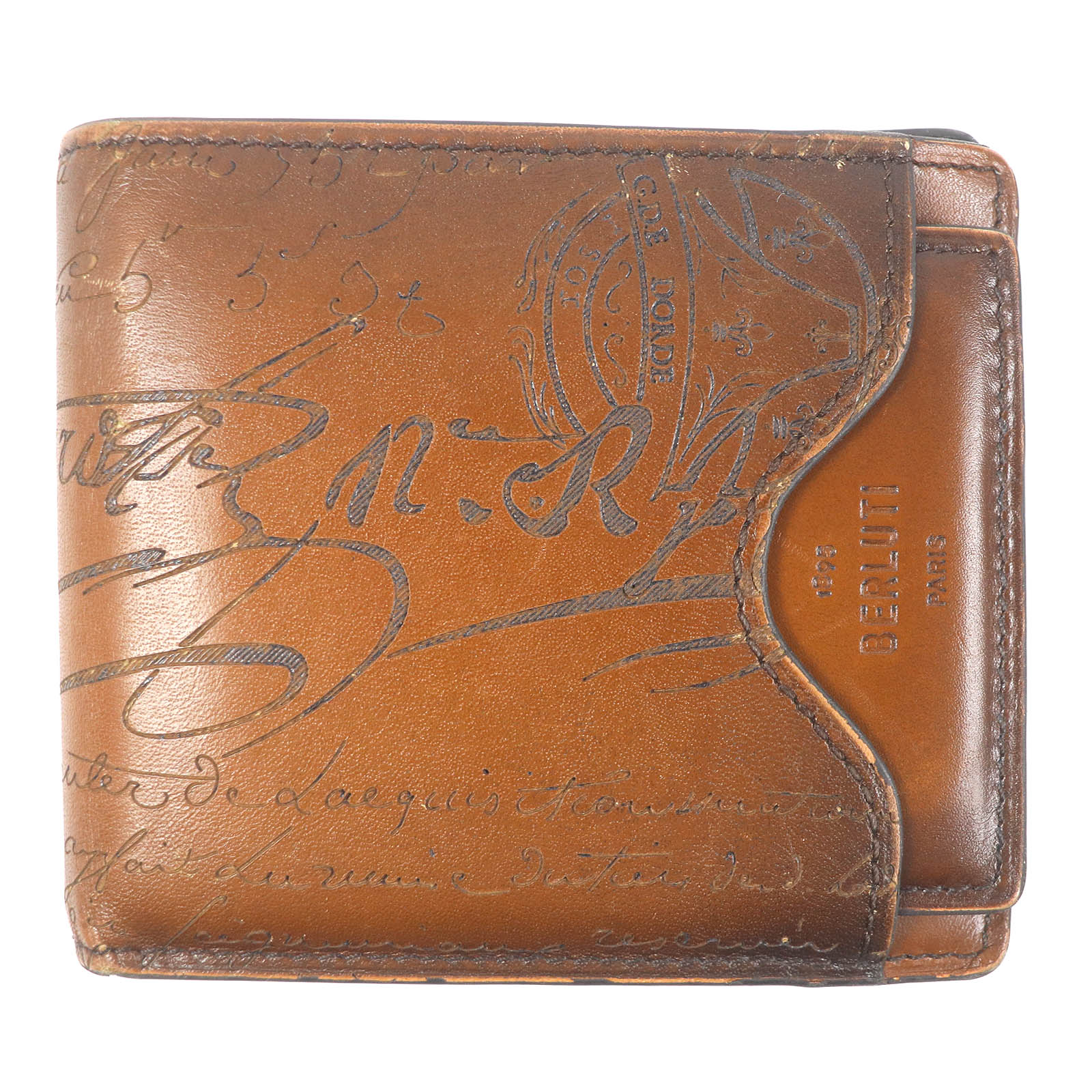 Berluti ベルルッティ　マコレ スクリットレザー 2つ折り財布　ブルー 楽天市場】美品▽Berluti ベルルッティ マコレ スクリットレザー