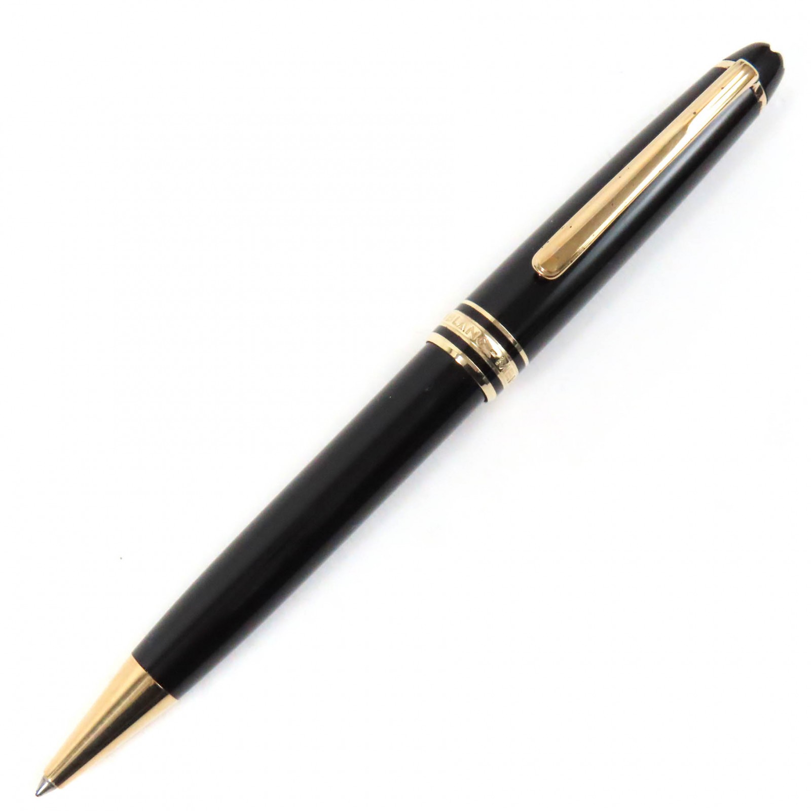 良品△MONTBLANC モンブラン マイスターシュテュック クラシック ホワイトスター ツイスト式 ボールペン ブラック ゴールド ドイツ製 メンズ 筆記確認済み【中古】