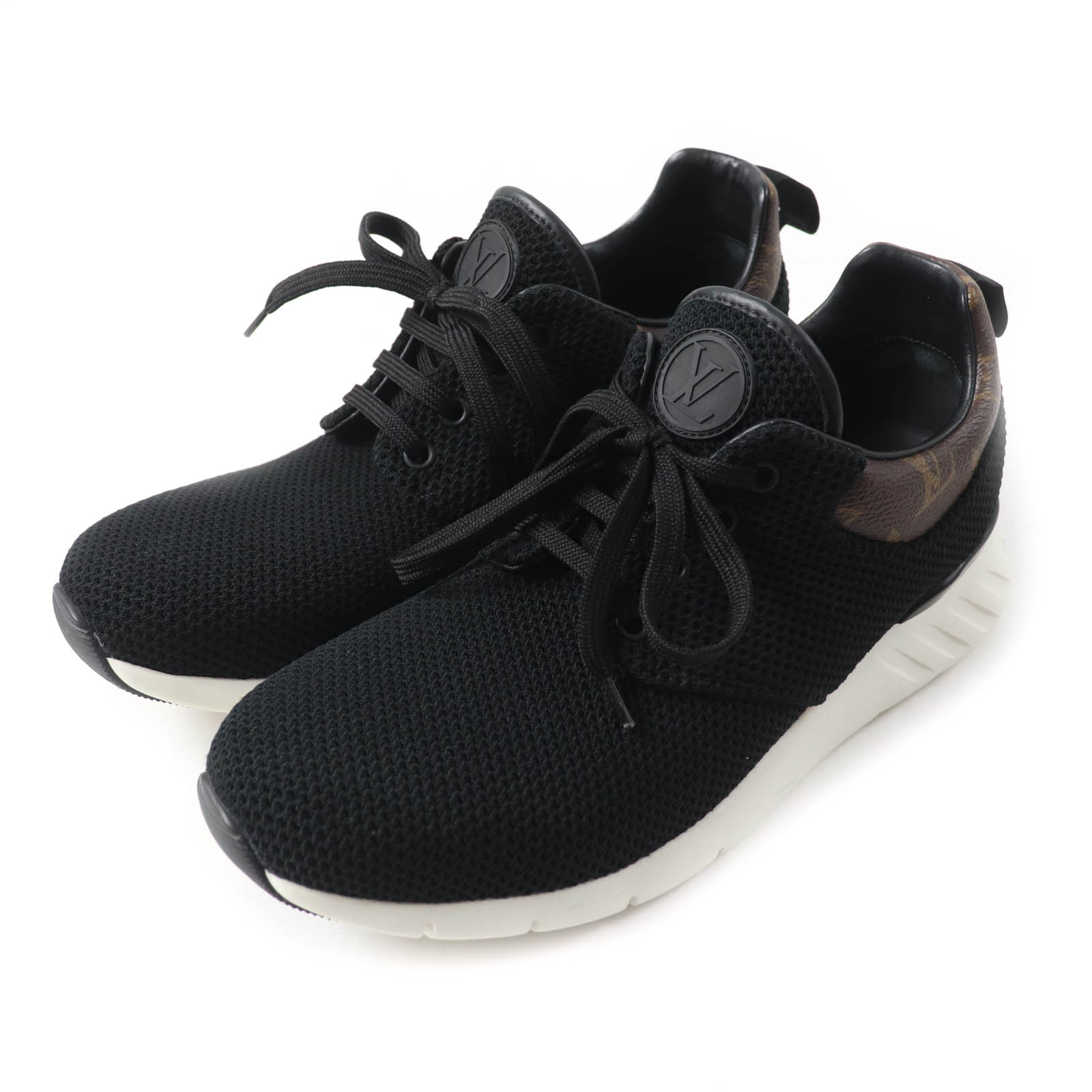 希少 ルイヴィトン ファストレーン スニーカー 黒 8.5 カモフラ 迷彩 LOUIS VUITTON - 希少 ルイヴィトン ファストレーン スニーカー