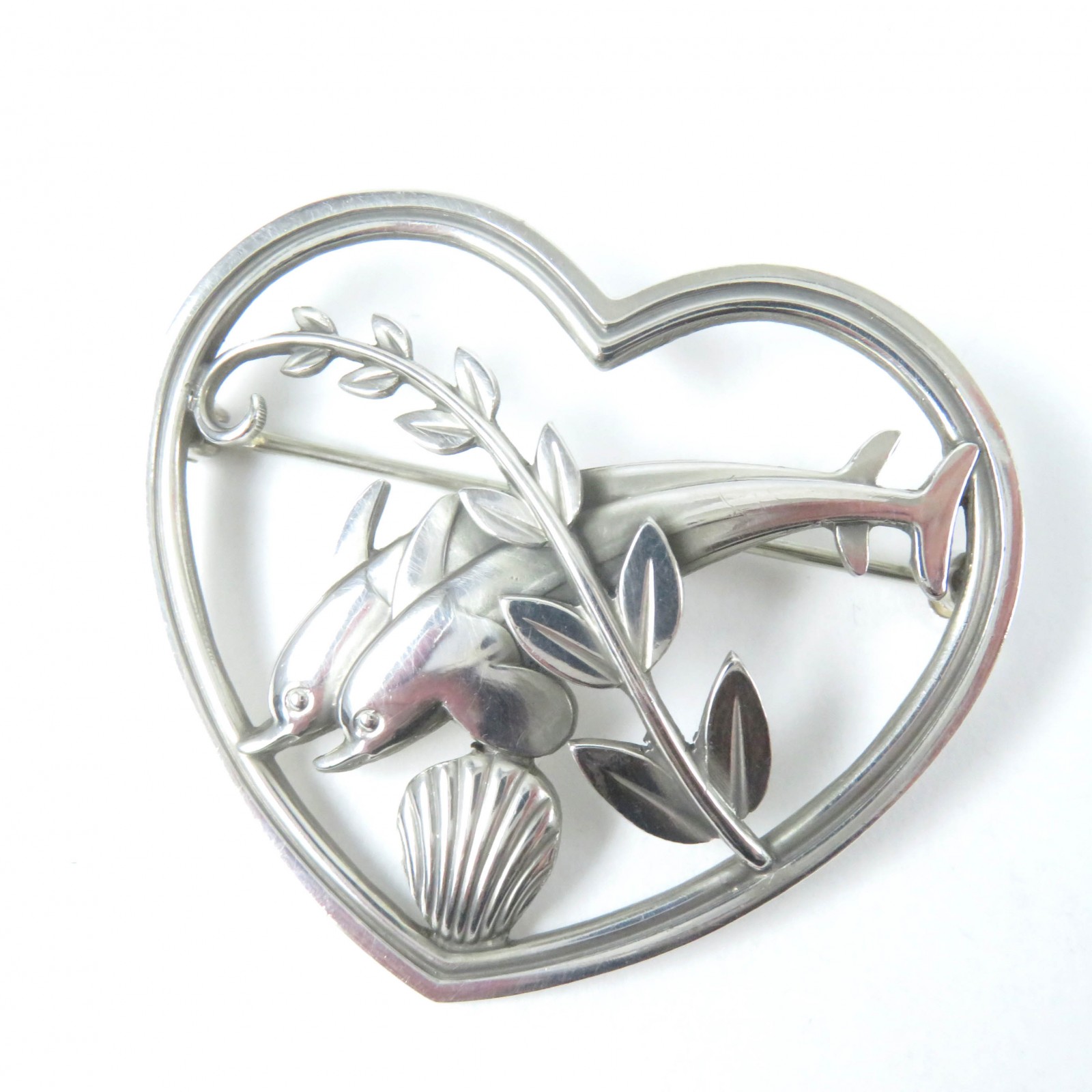 【美品・箱付き】ジョージジェンセン／ハート・植物 ブローチ SV925／242B 楽天市場】GEORG JENSEN ジョージ ジェンセンブローチ シルバー