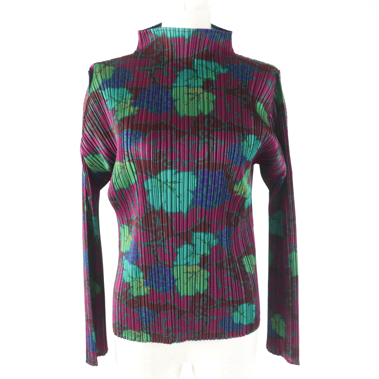 お値下げ！美品　プリーツプリーズ　ハイネック　トップス 3 プリーツプリーズ PLEATS PLEASE カットソー ハイネック 3 ブラック 黒