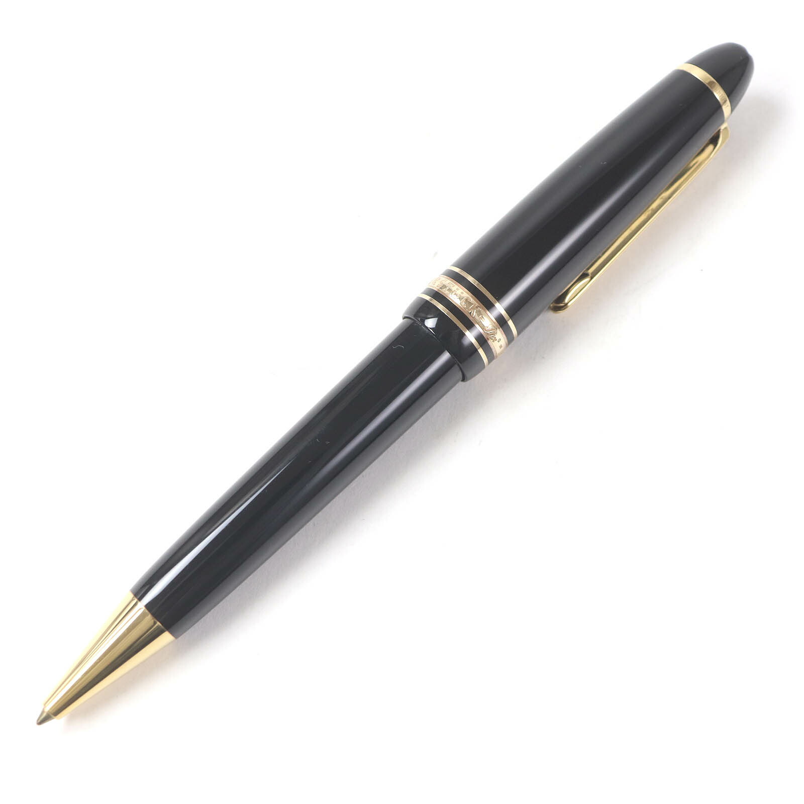 美品□MONTBLANC モンブラン プレシャスレジン マイスターシュテュック ル・グラン ツイスト式 ボールペン ブラック ゴールド ドイツ製 メンズ 筆記確認済み【中古】