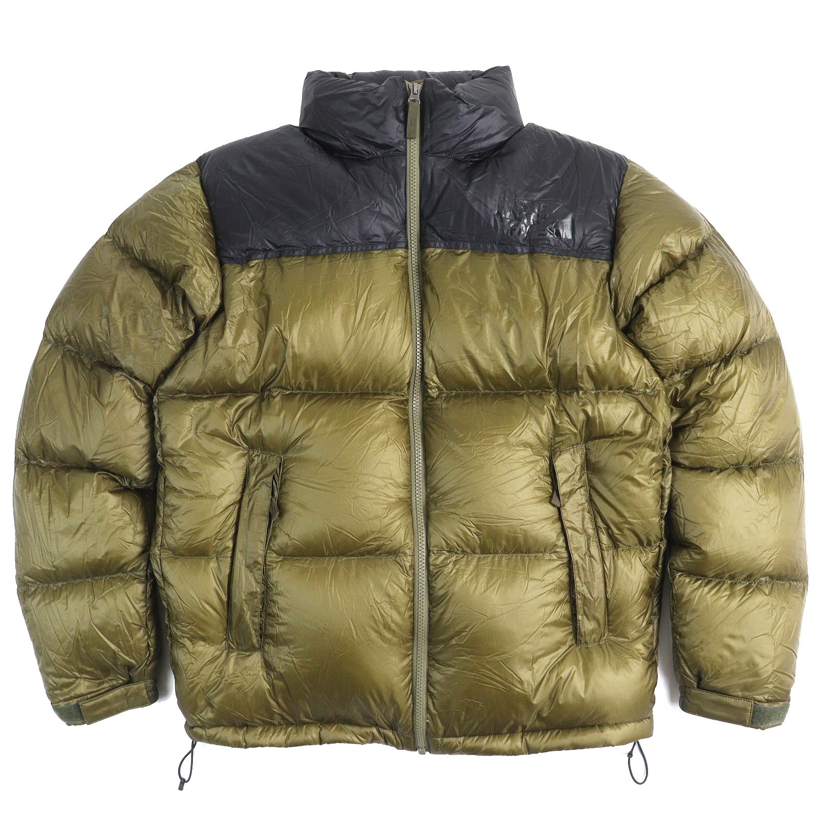 美品△THE NORTH FACE ザ・ノースフェイス ND92031R Nuptse Jacket ヌプシジャケット オンライン限定品 ミリタリーシリーズ ダウンジャケット カーキ ブラック M 正規品 メンズ【中古】|衣類&ブランドリサイクル GREEN