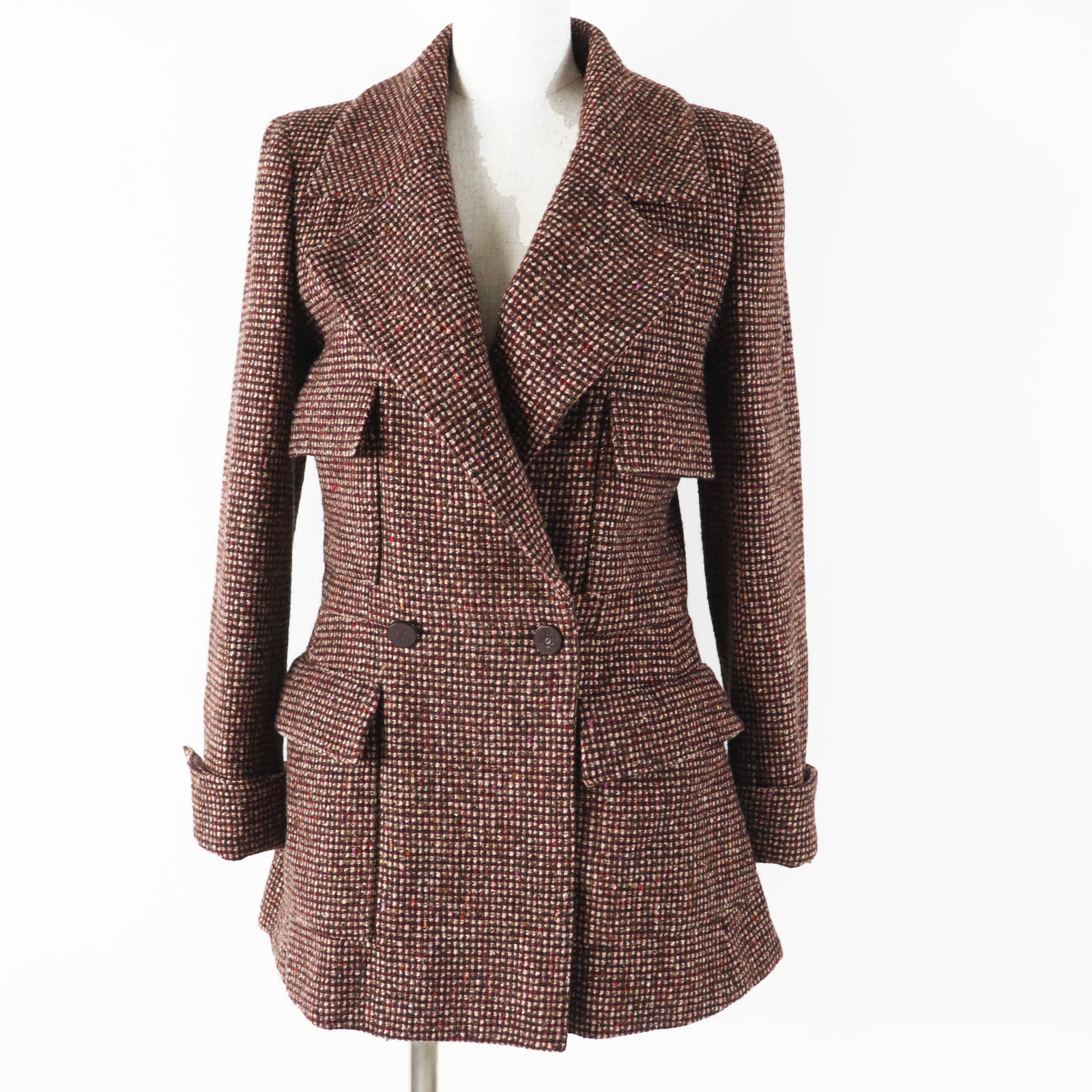 シャネル★ CHANEL Metal CC Diamond Quilted Brooch Light Gold 1700156